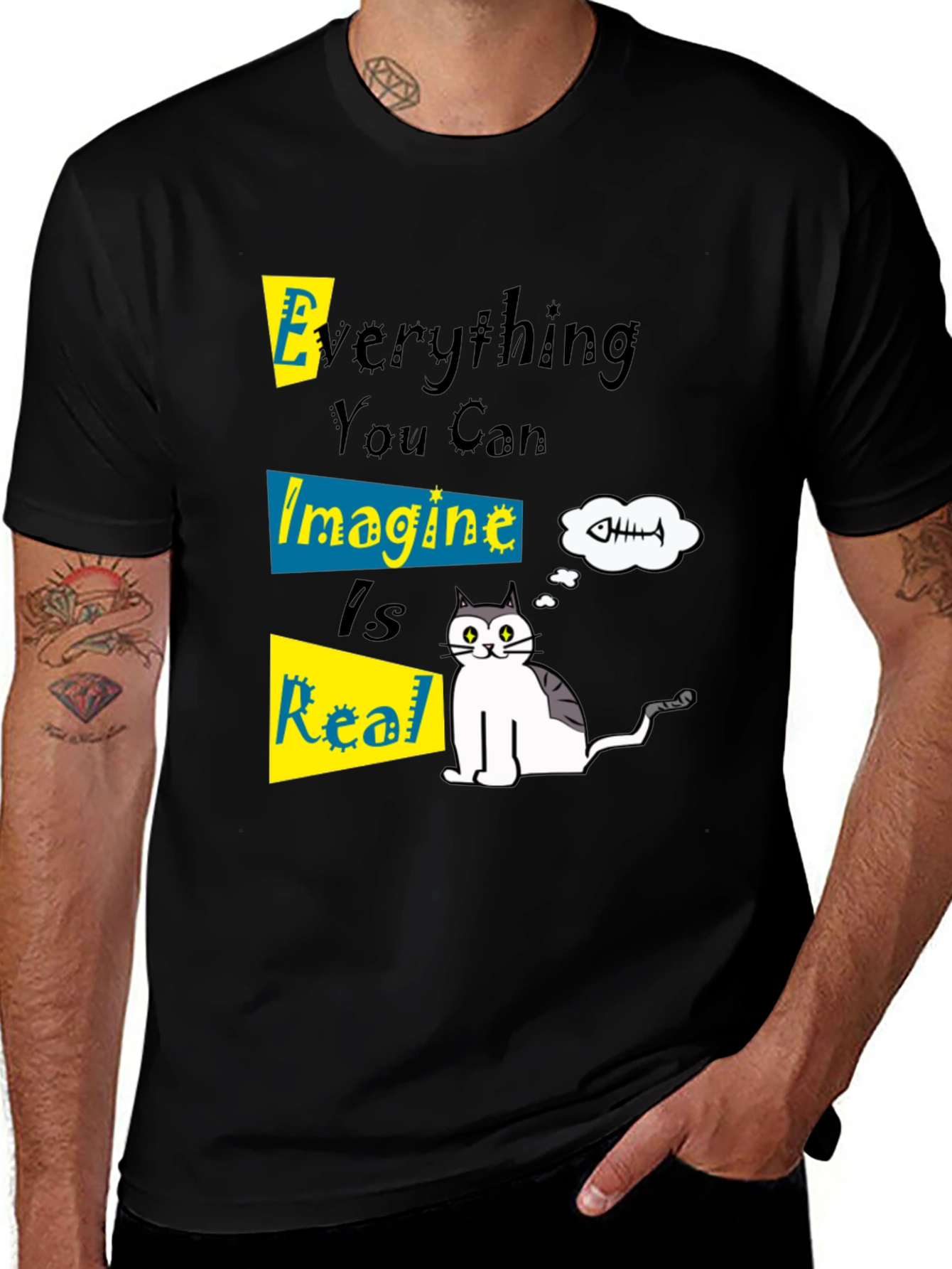Variant 11 of Everything You Can Imagine is Real Cat Lover T-Shirt