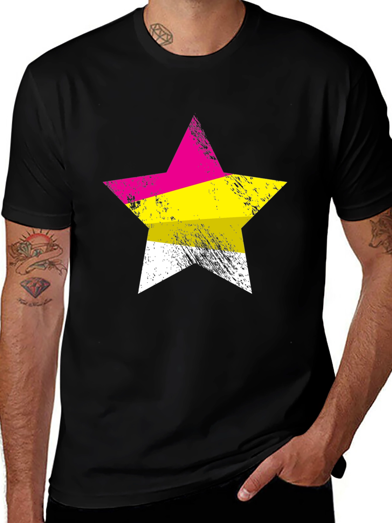 Pansexual Pride Star Graphic T-Shirt