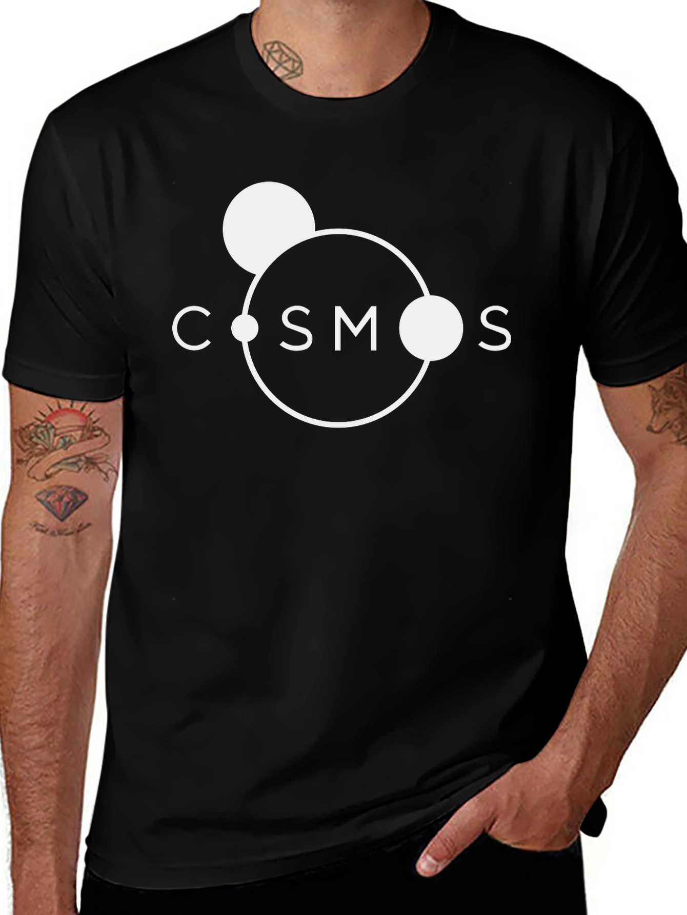 Variant 5 of Cosmos Graphic Print Black T-Shirt