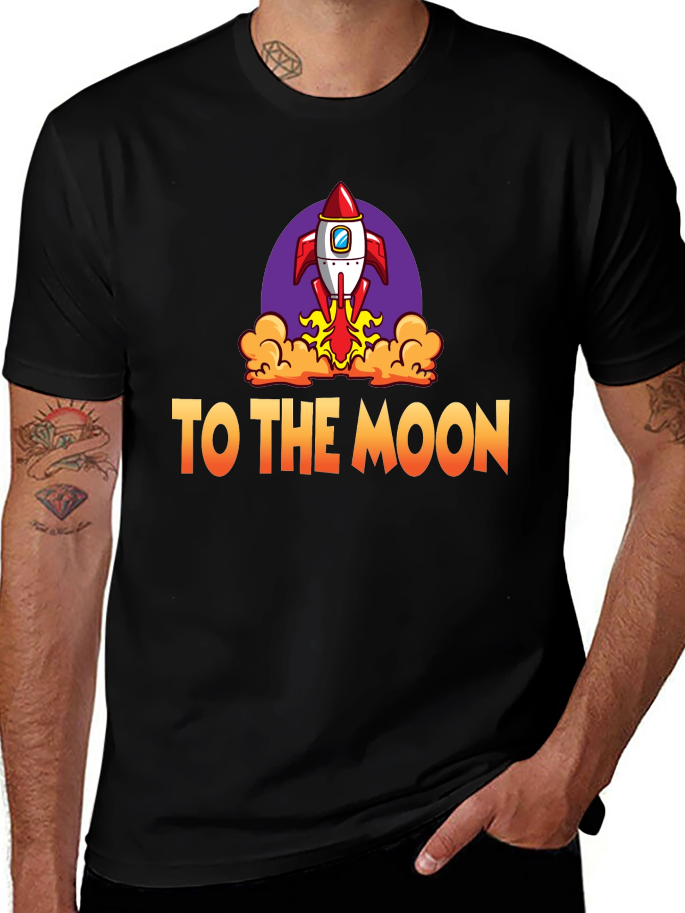 Variant 11 of To The Moon Rocket Graphic Tee
