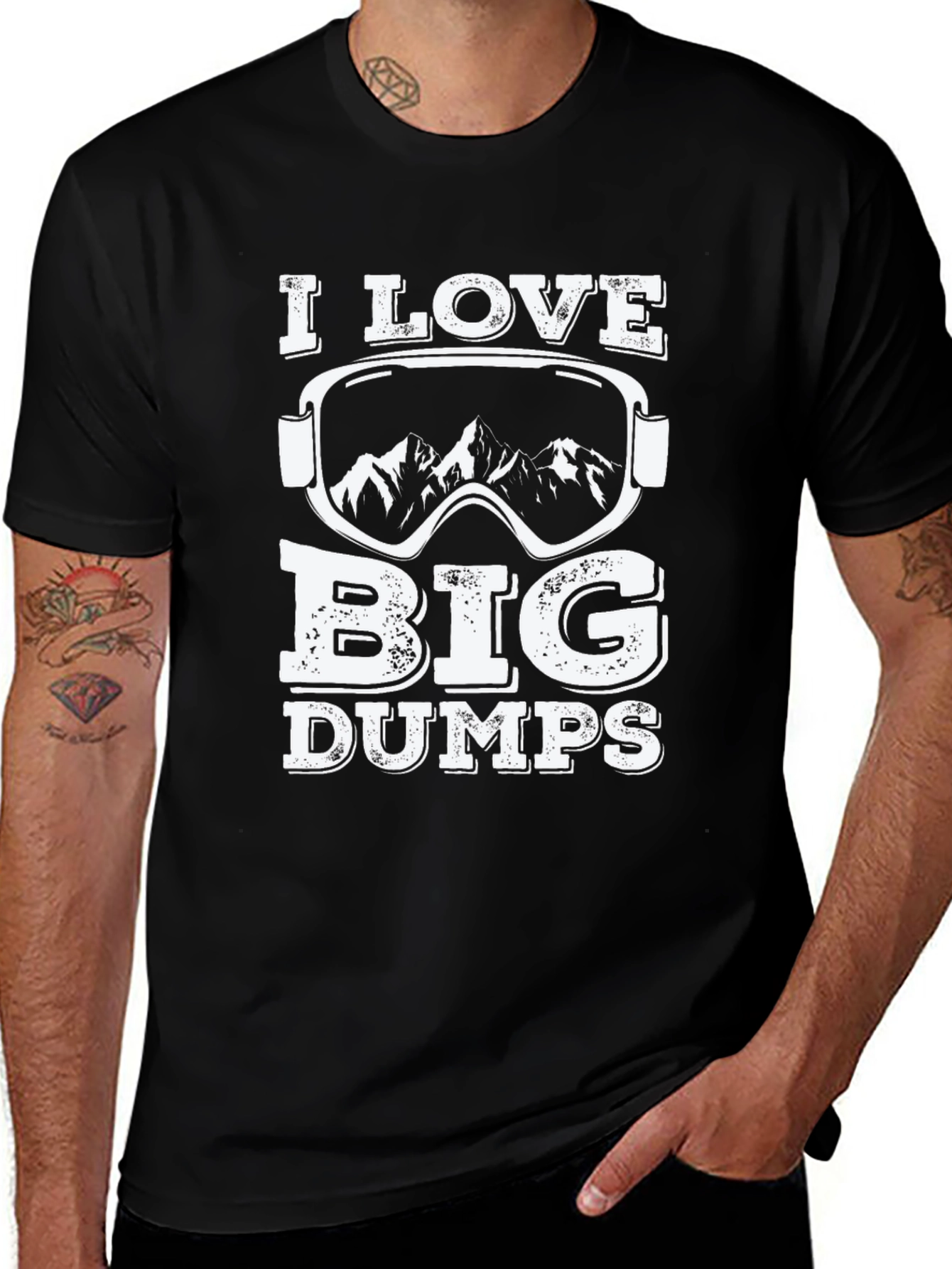 Variant 3 of I Love Big Dumps Ski T-Shirt