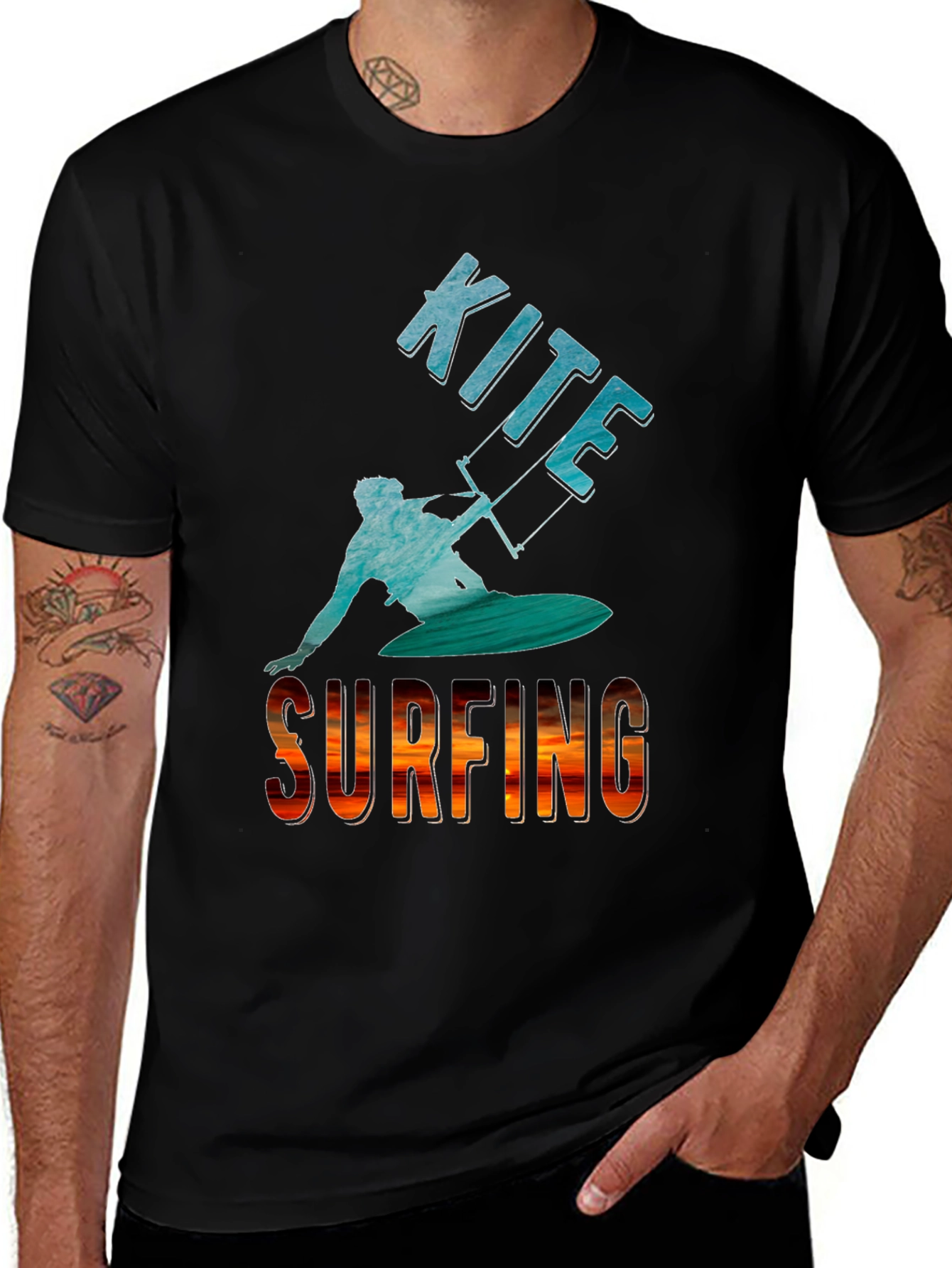 Variant 6 of Kite Surfing Graphic T-Shirt | Adventure Ready!