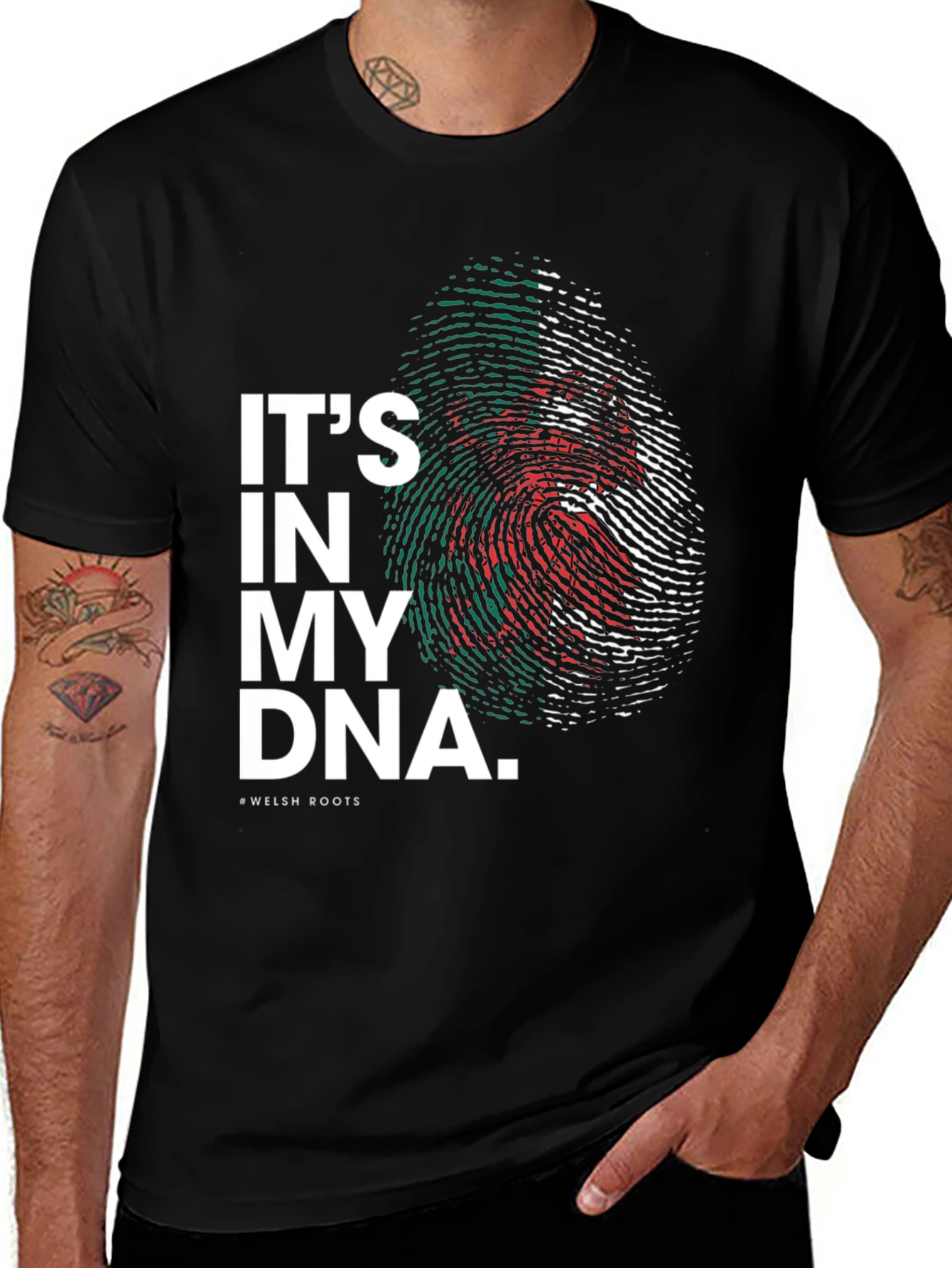 Welsh Roots DNA Flag T-Shirt