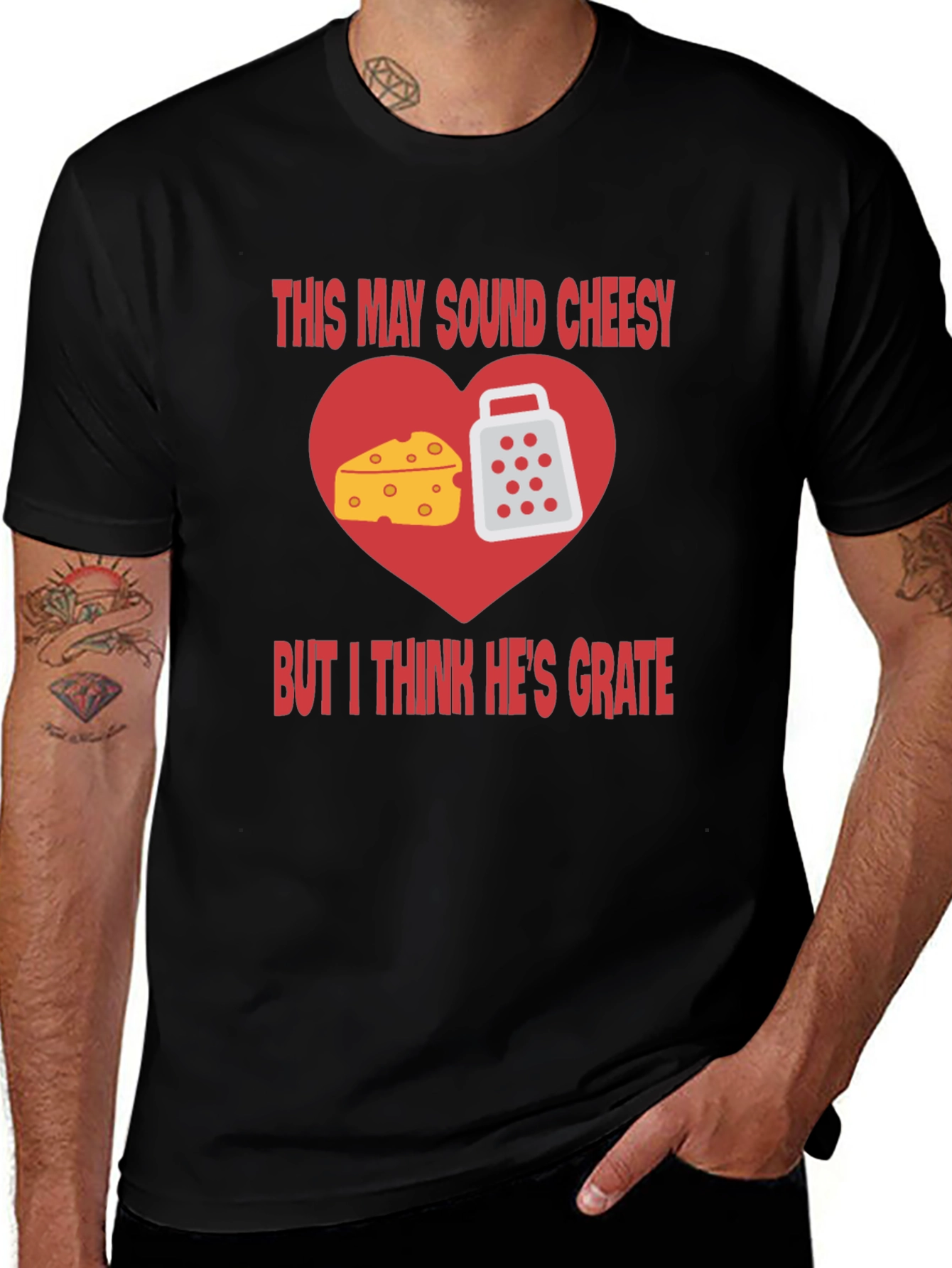 Variant 6 of Funny Cheese and Grater Graphic T-Shirt