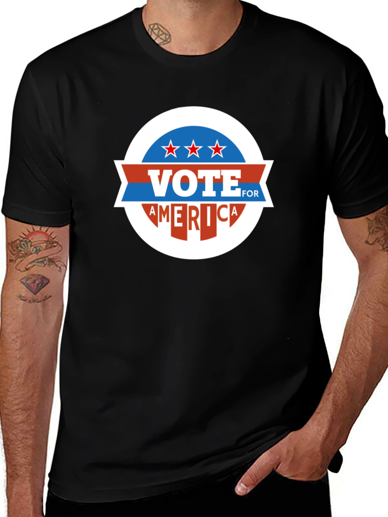Vote For America Graphic Tee - Patriotic Design