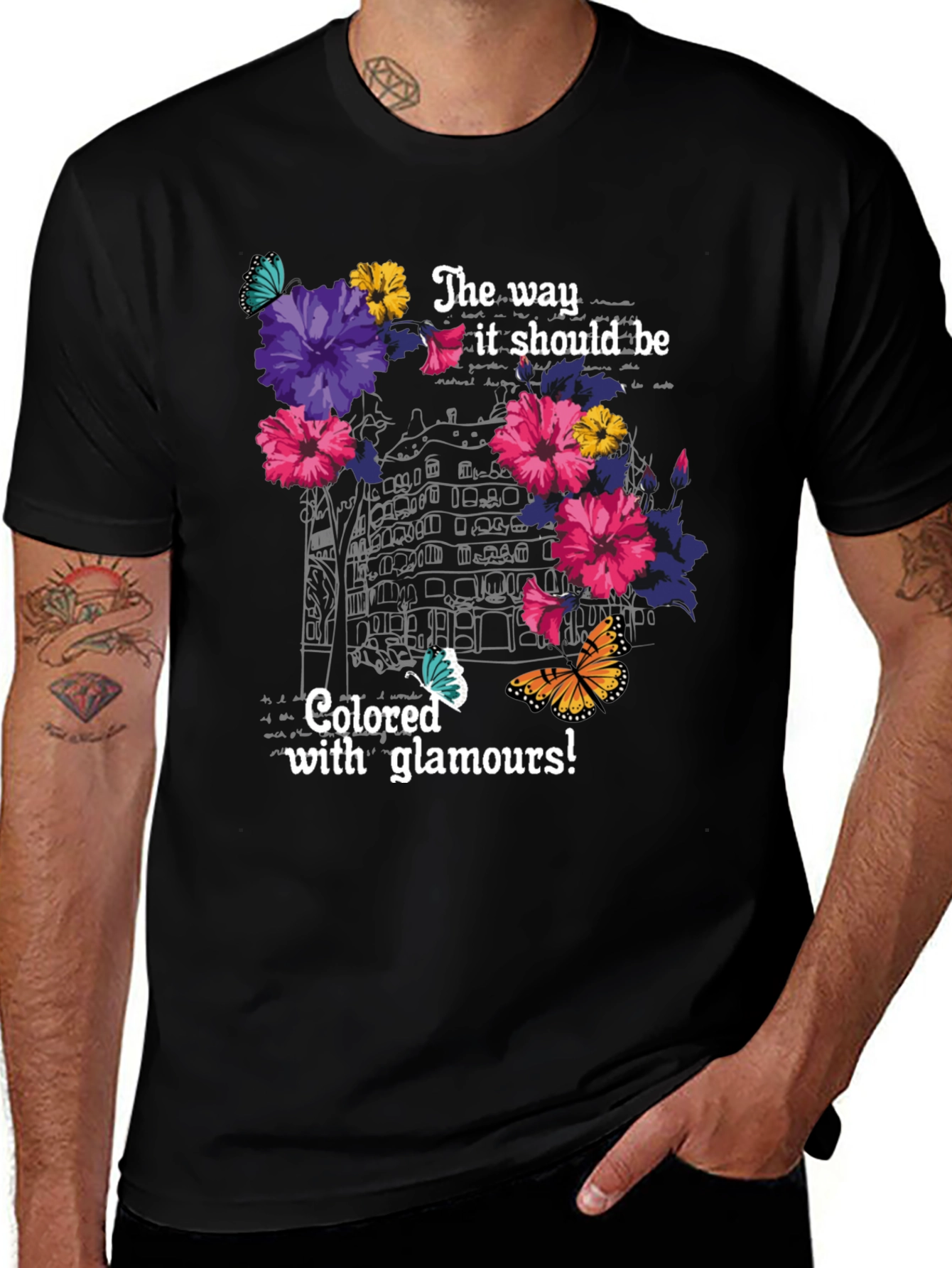 Variant 19 of Floral Glamour Graphic Tee