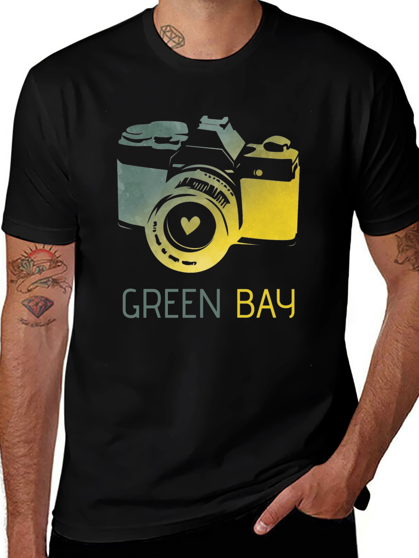 Variant 9 of Green Bay Camera T-Shirt - Photo Lover Tee