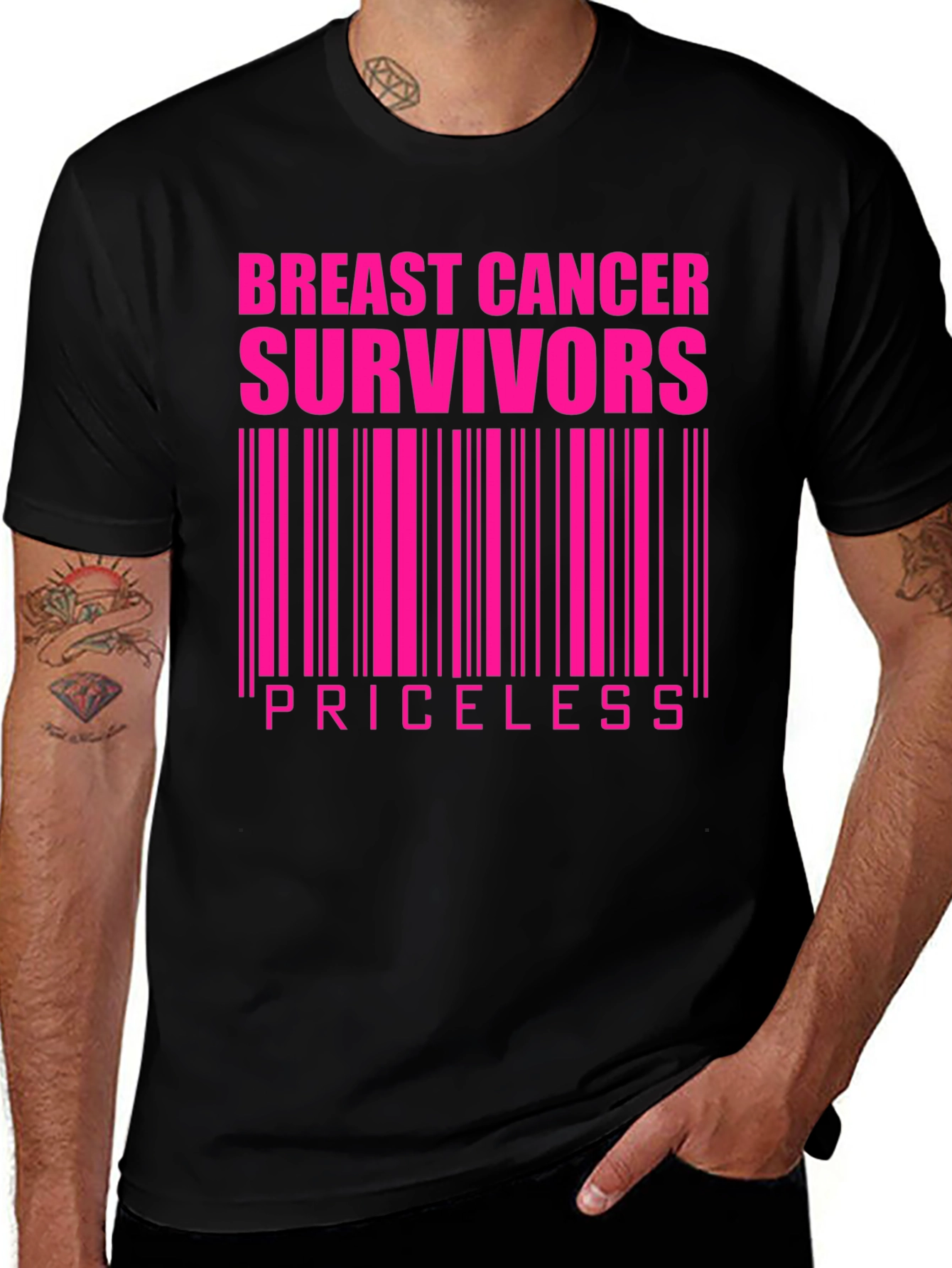 Variant 8 of Breast Cancer Survivors 'Priceless' Graphic T-Shirt