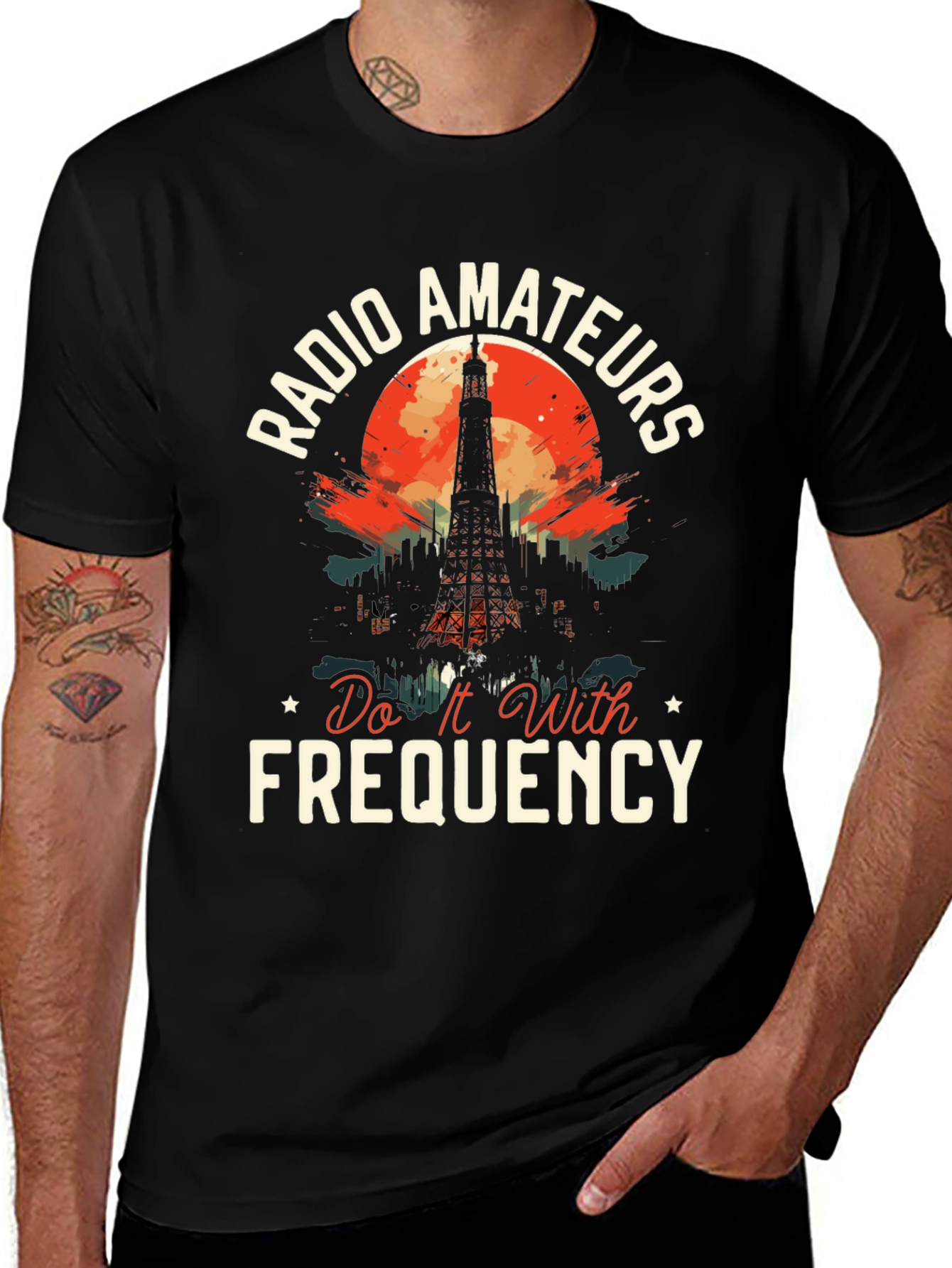 Variant 3 of Radio Amateurs T-Shirt - Do It With Frequency