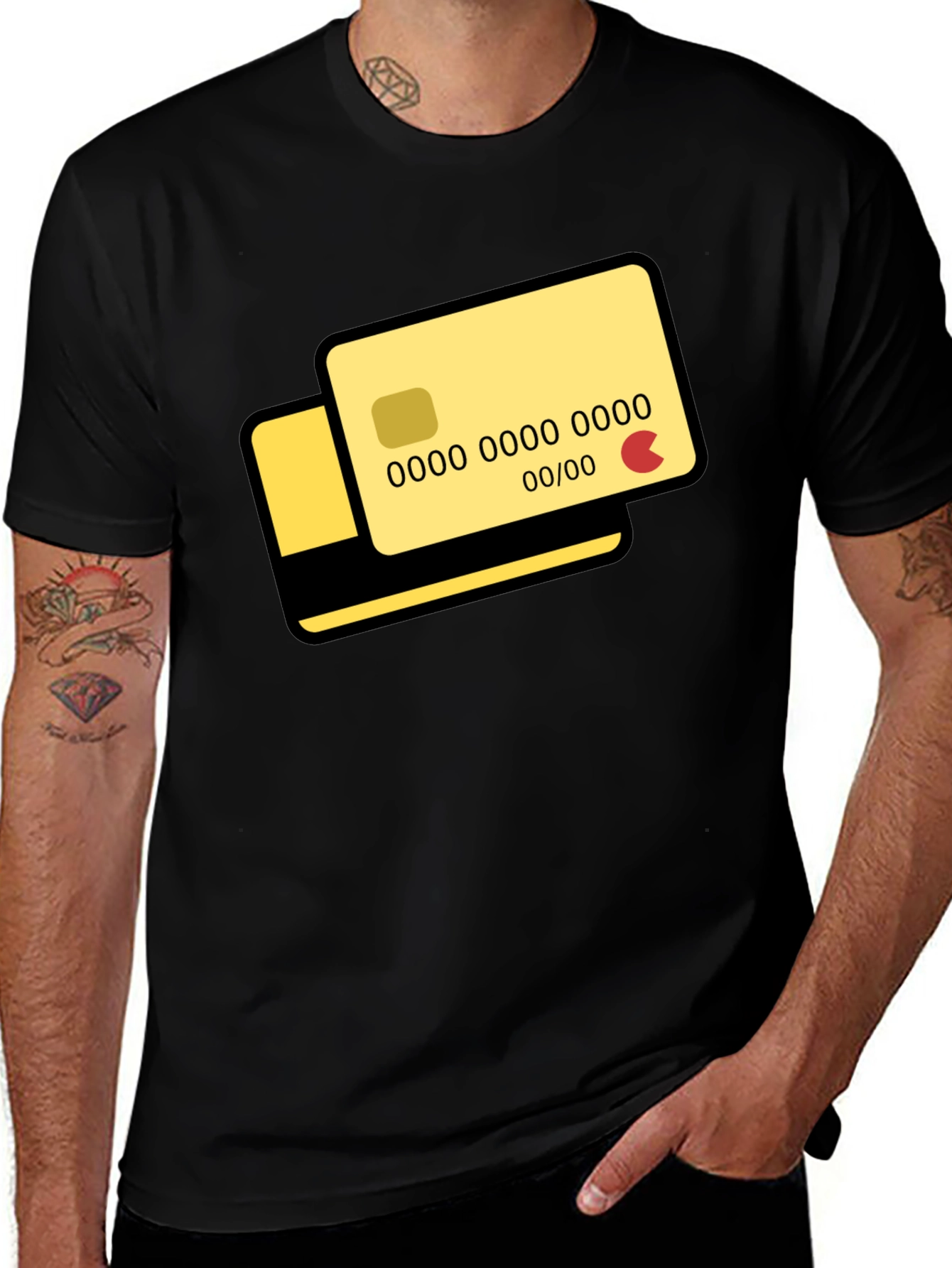 Variant 11 of Credit Card Graphic T-Shirt - Modern Design