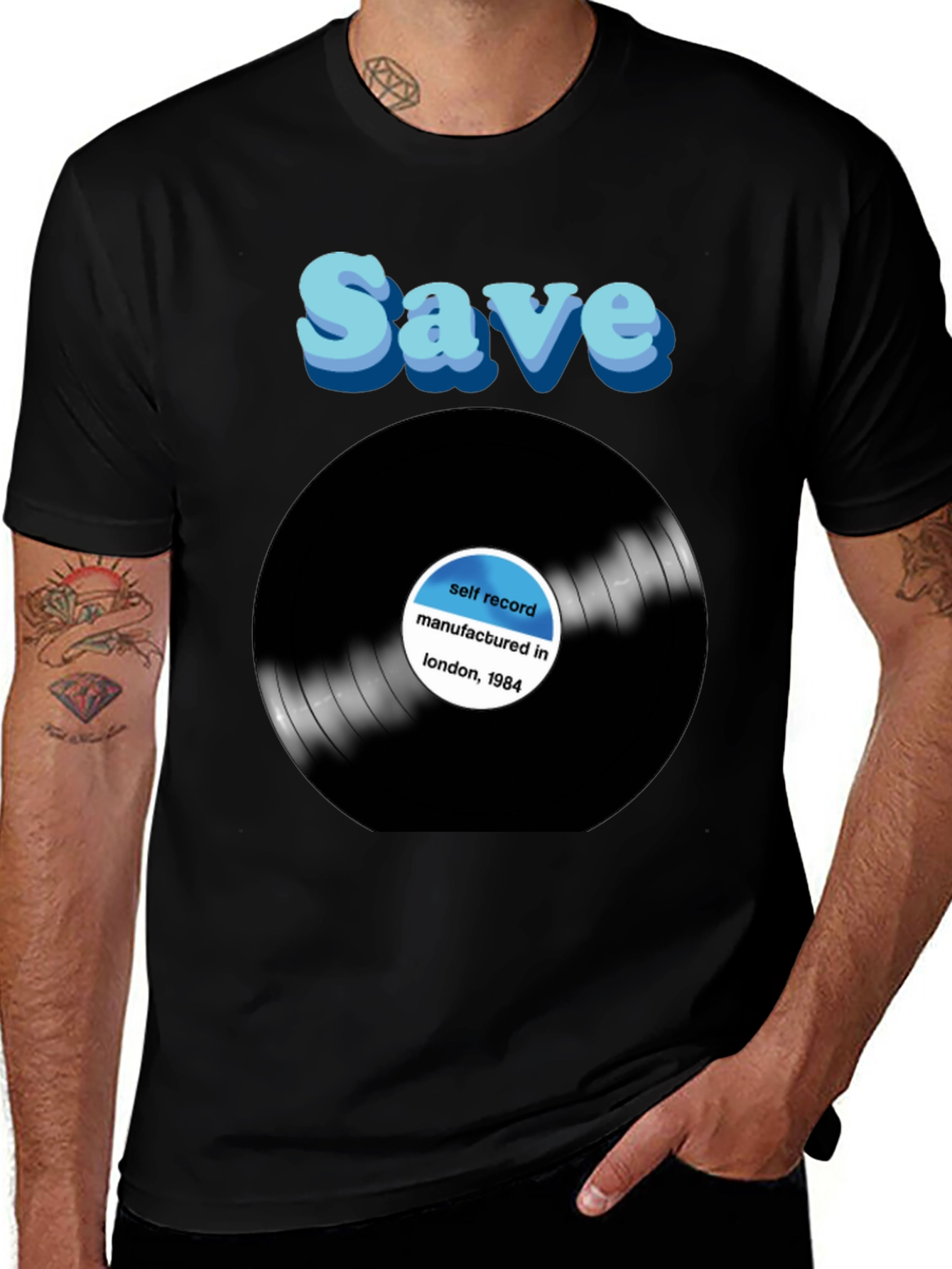 Variant 7 of Save Vinyl Record T-Shirt - Retro Music Tee