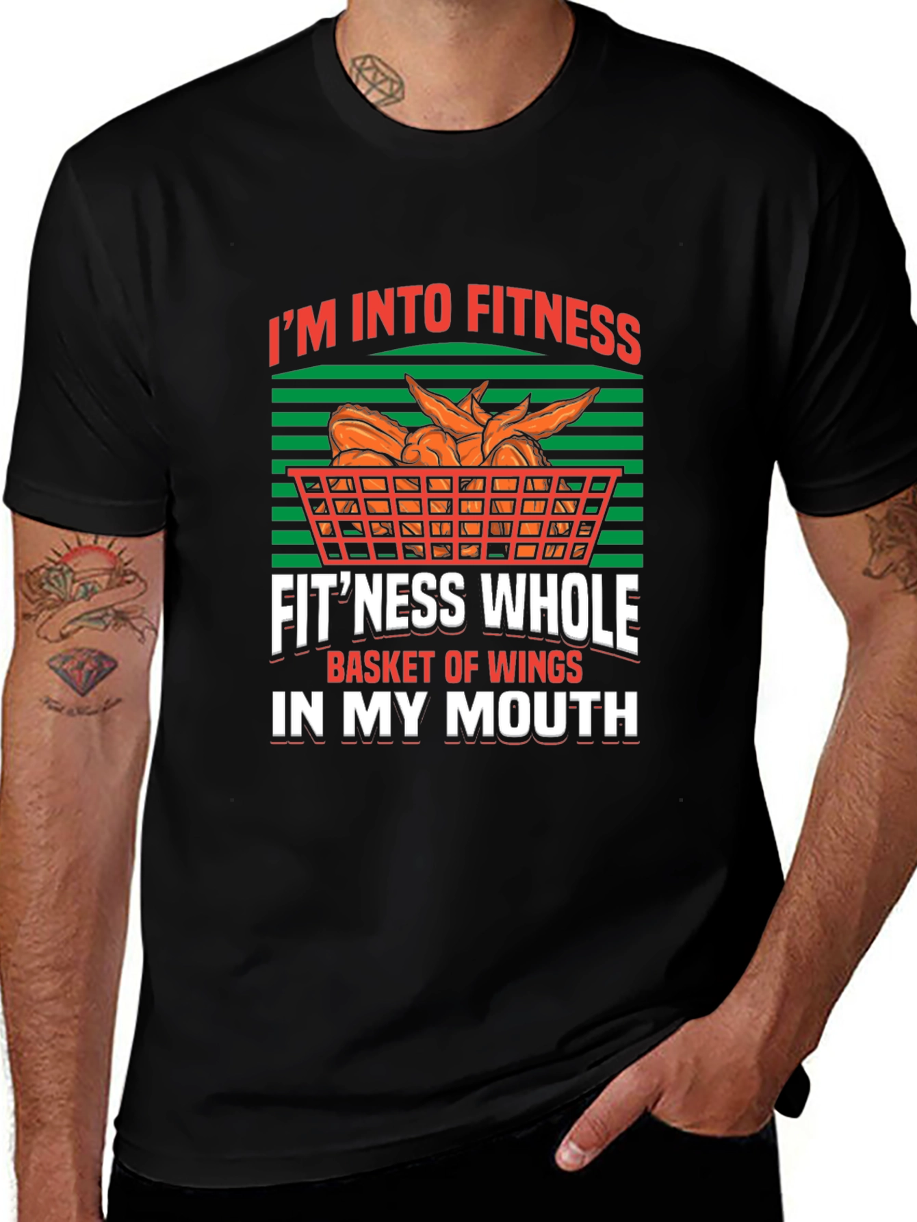 Variant 17 of Fitness Whole Basket Wings T-Shirt