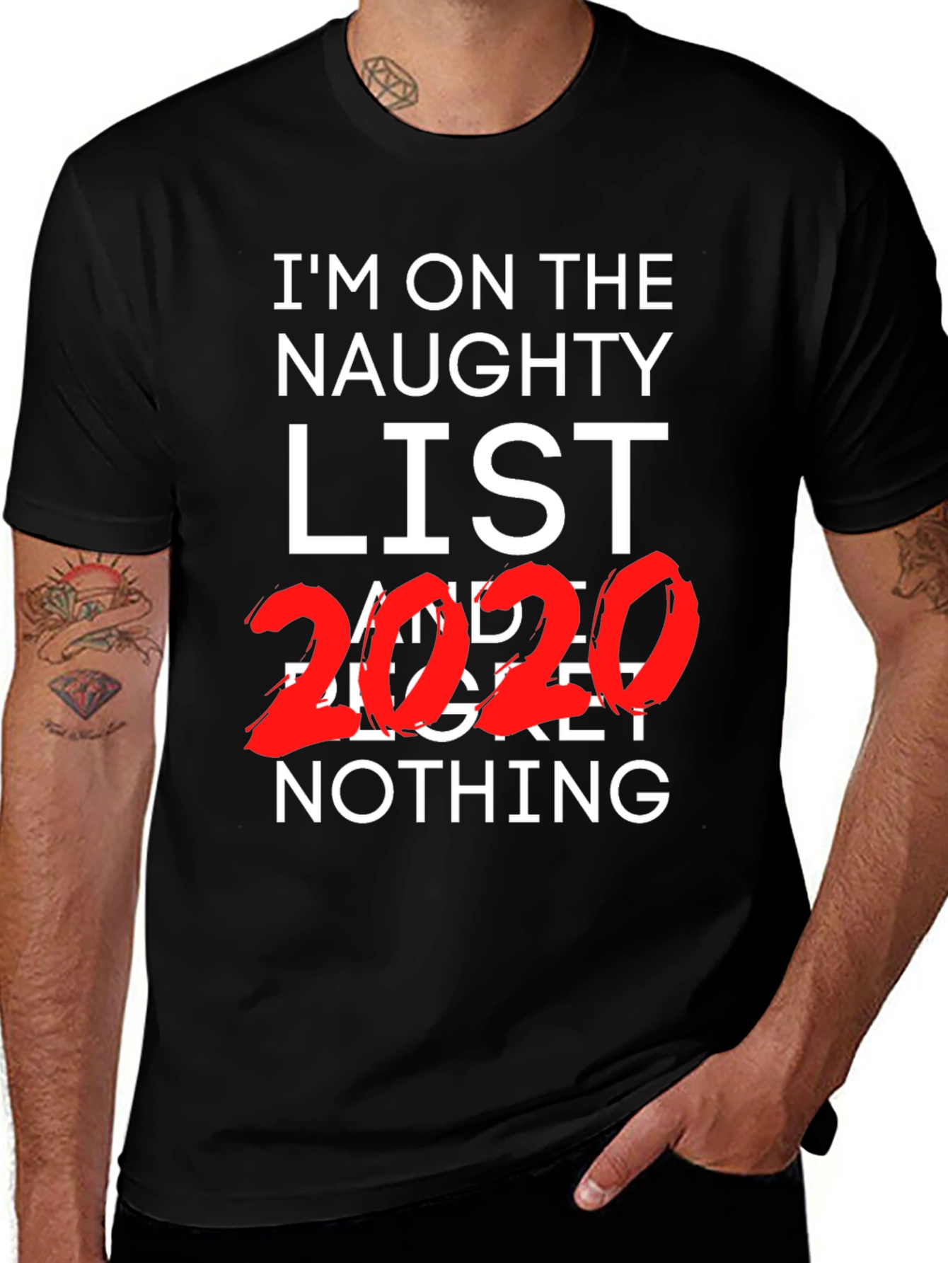 Variant 10 of Naughty List 2020 T-Shirt - Funny Holiday Tee