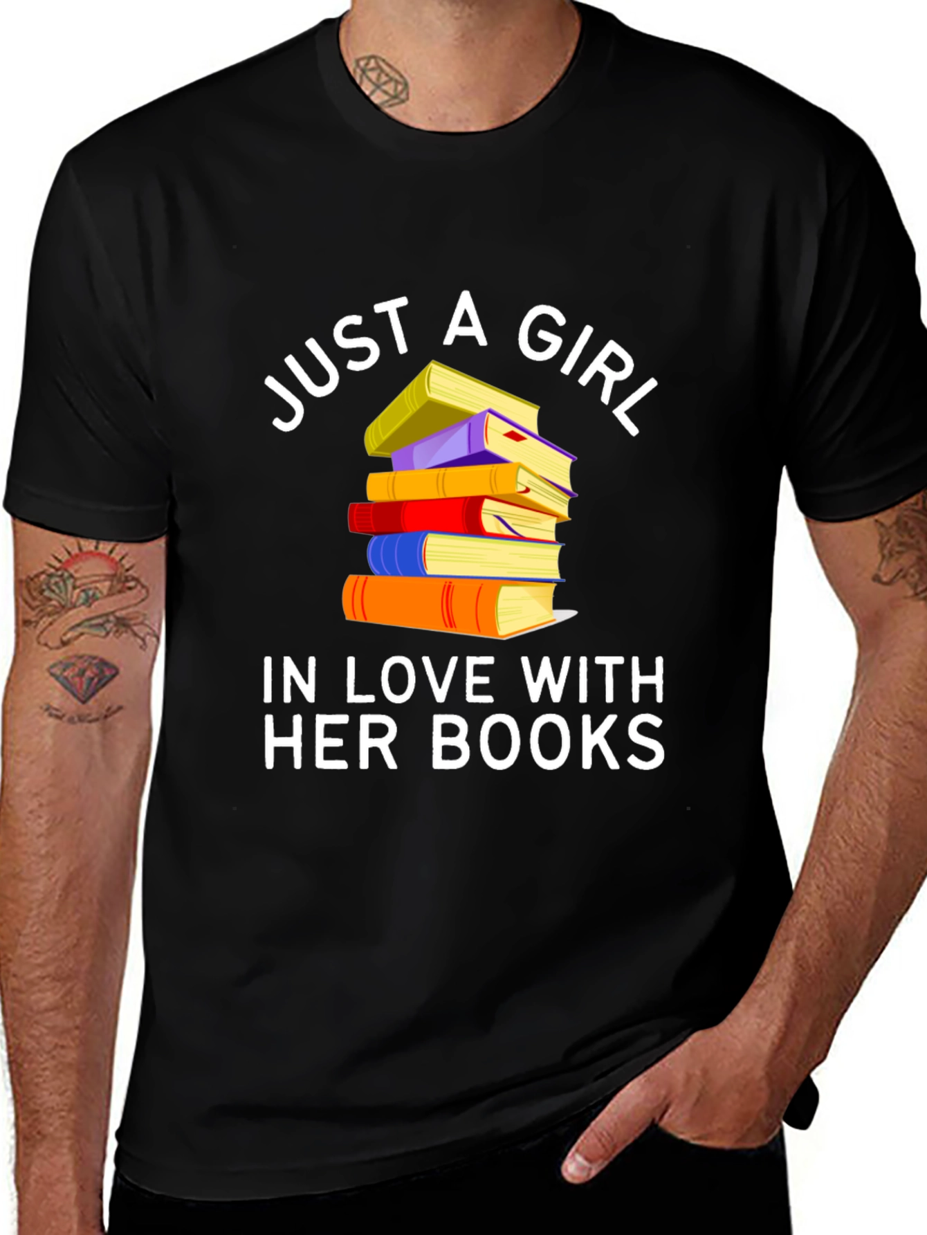 Variant 28 of Just A Girl In Love With Her Books T-Shirt