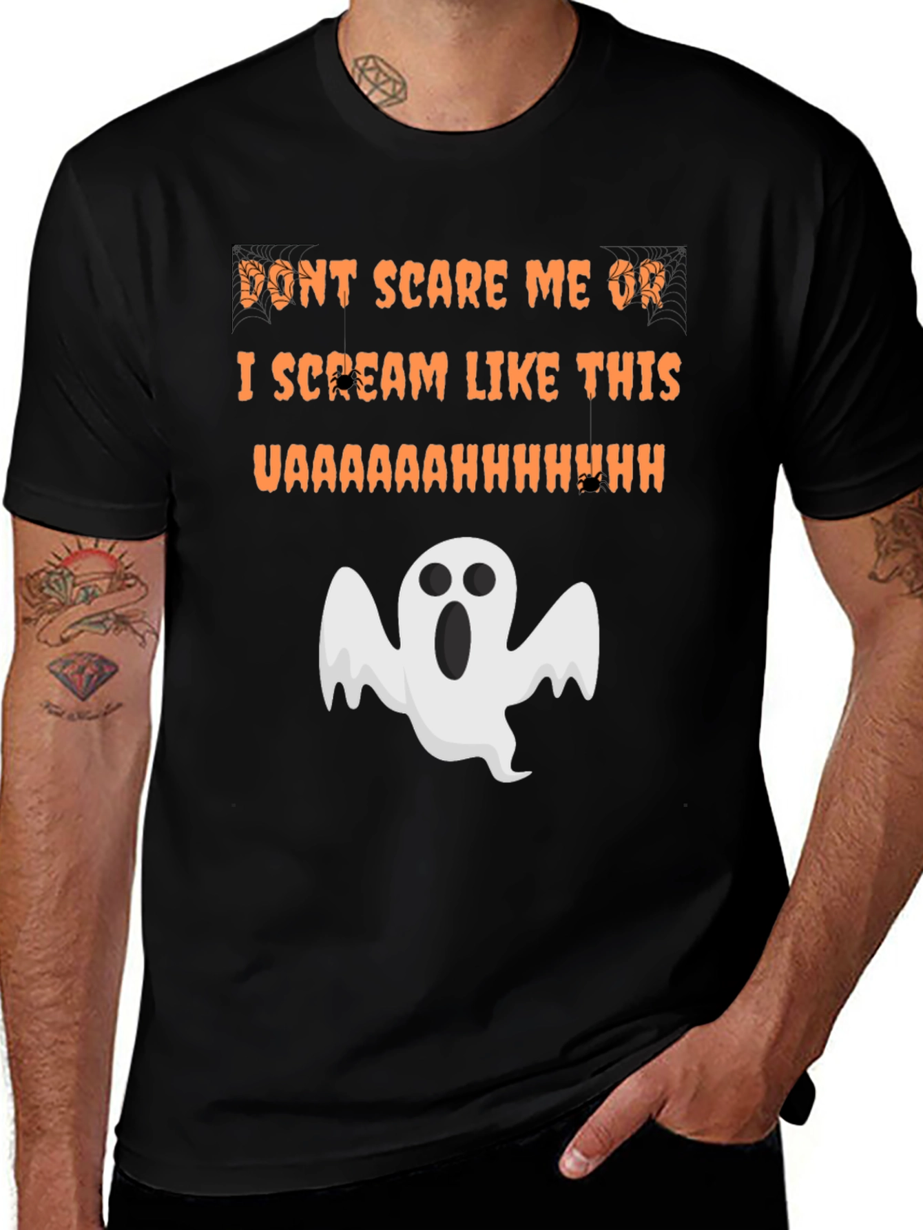 Halloween Ghost Scream T-Shirt