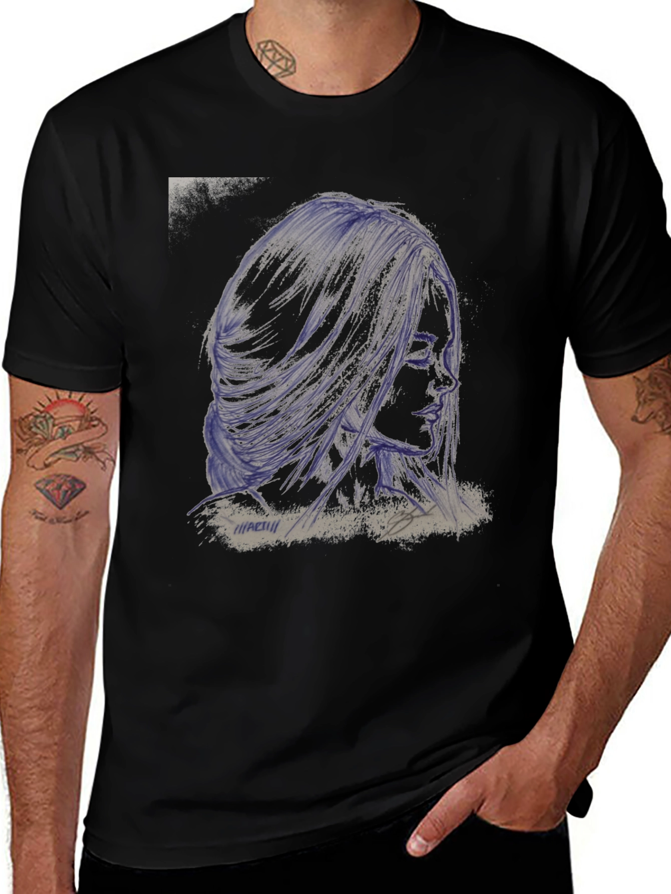 Variant 20 of Artistic Woman Graphic T-Shirt - Edgy Style