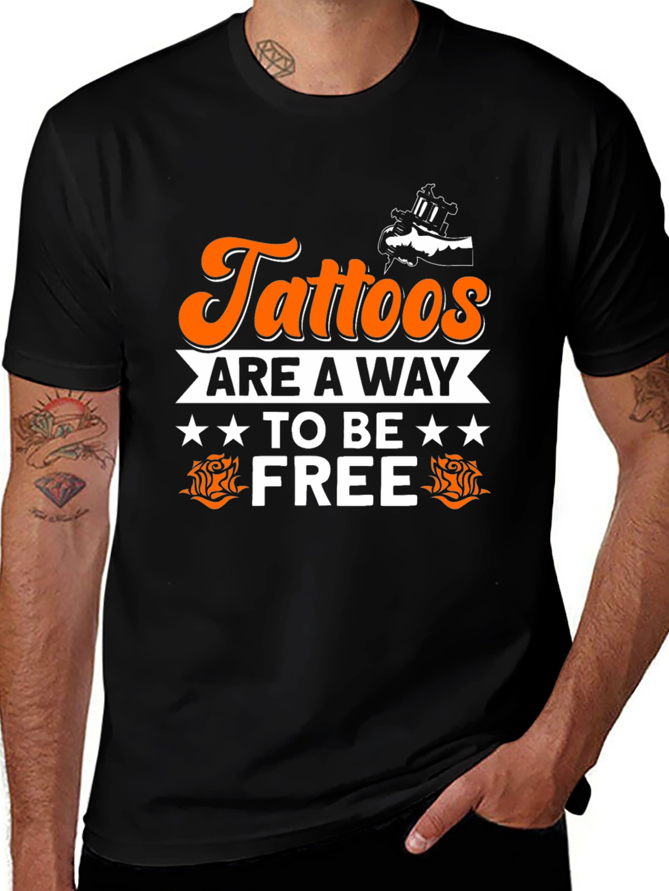 Variant 12 of Tattoos Are A Way To Be Free Graphic T-Shirt