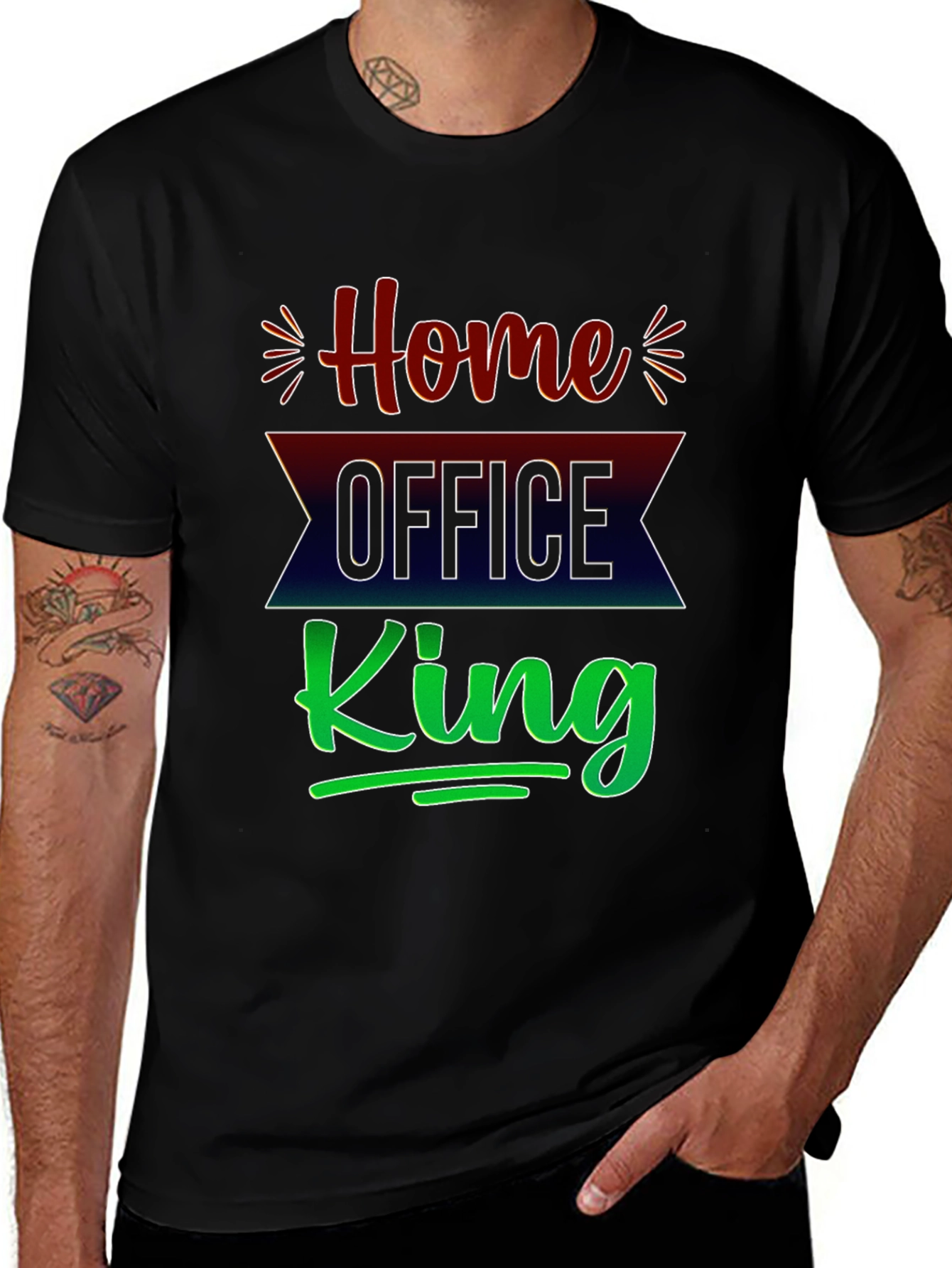Variant 28 of Home Office King Graphic T-Shirt - Stylish Work From Home Apparel