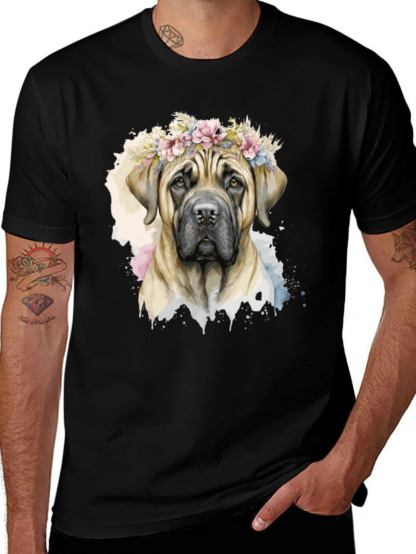 Variant 5 of Dog with Flower Crown T-Shirt