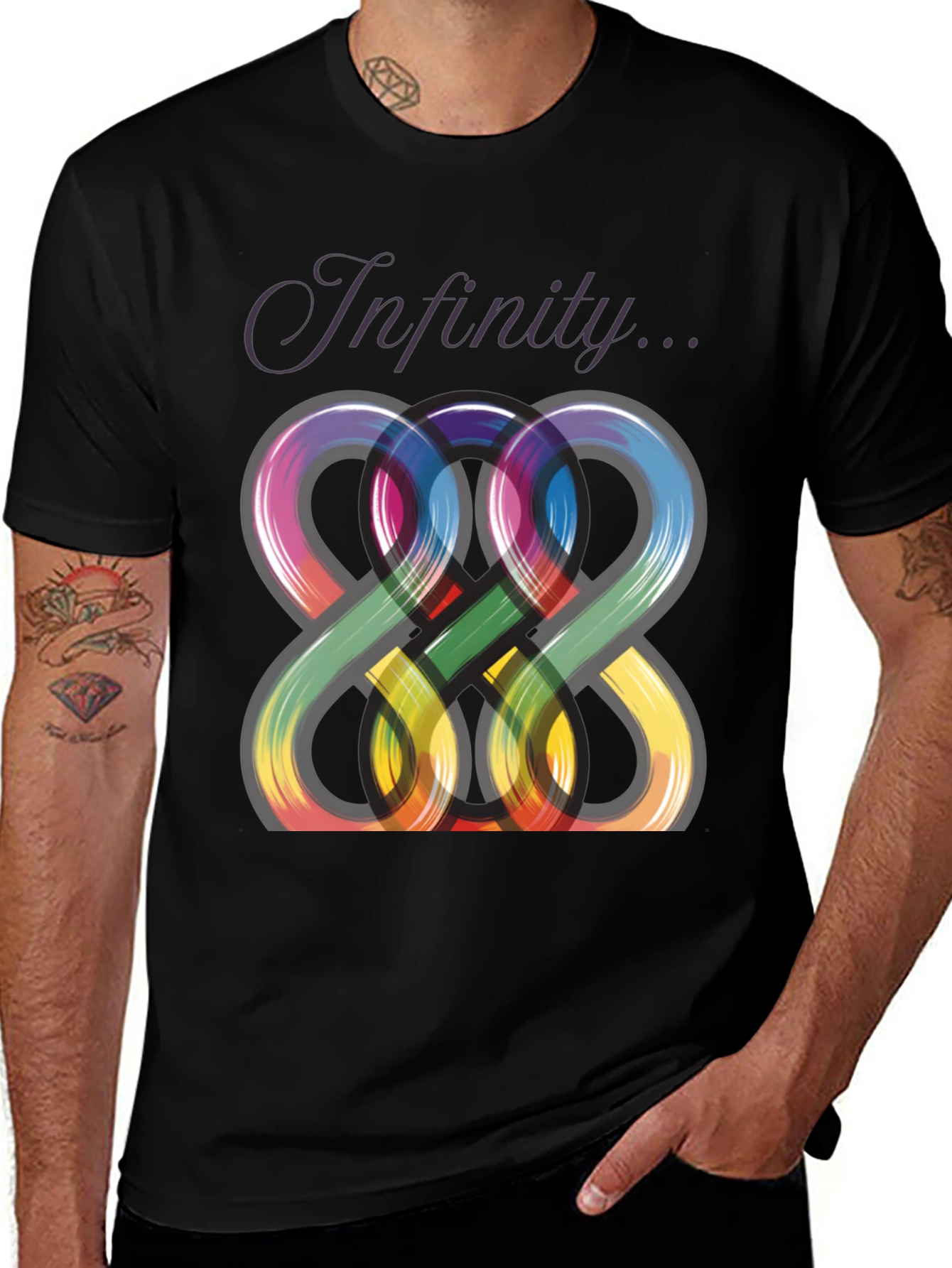 Variant 21 of Infinity Symbol Graphic Tee - Modern Artistic Design