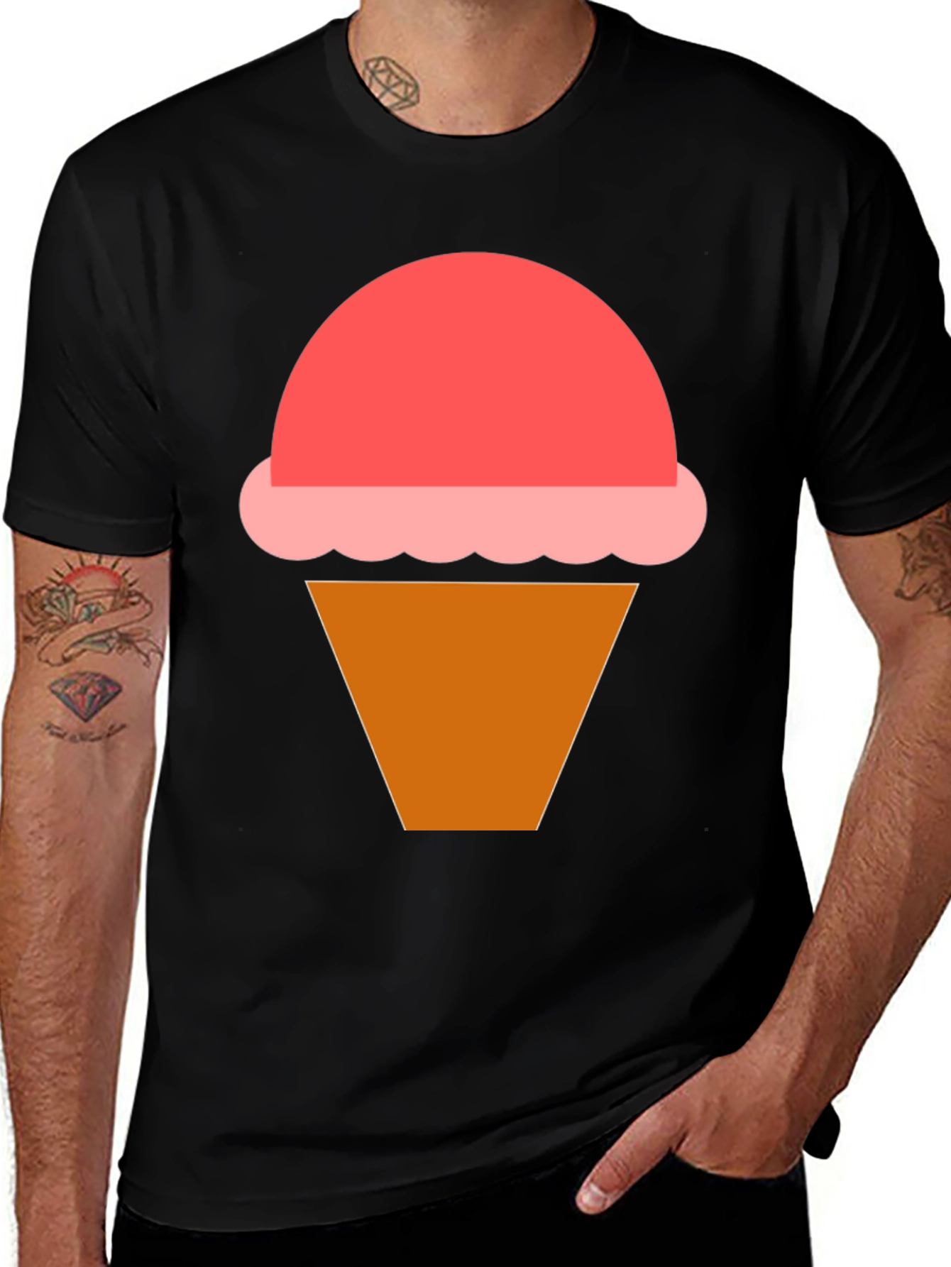Variant 17 of Ice Cream Graphic Tee - Soft Cotton Comfort