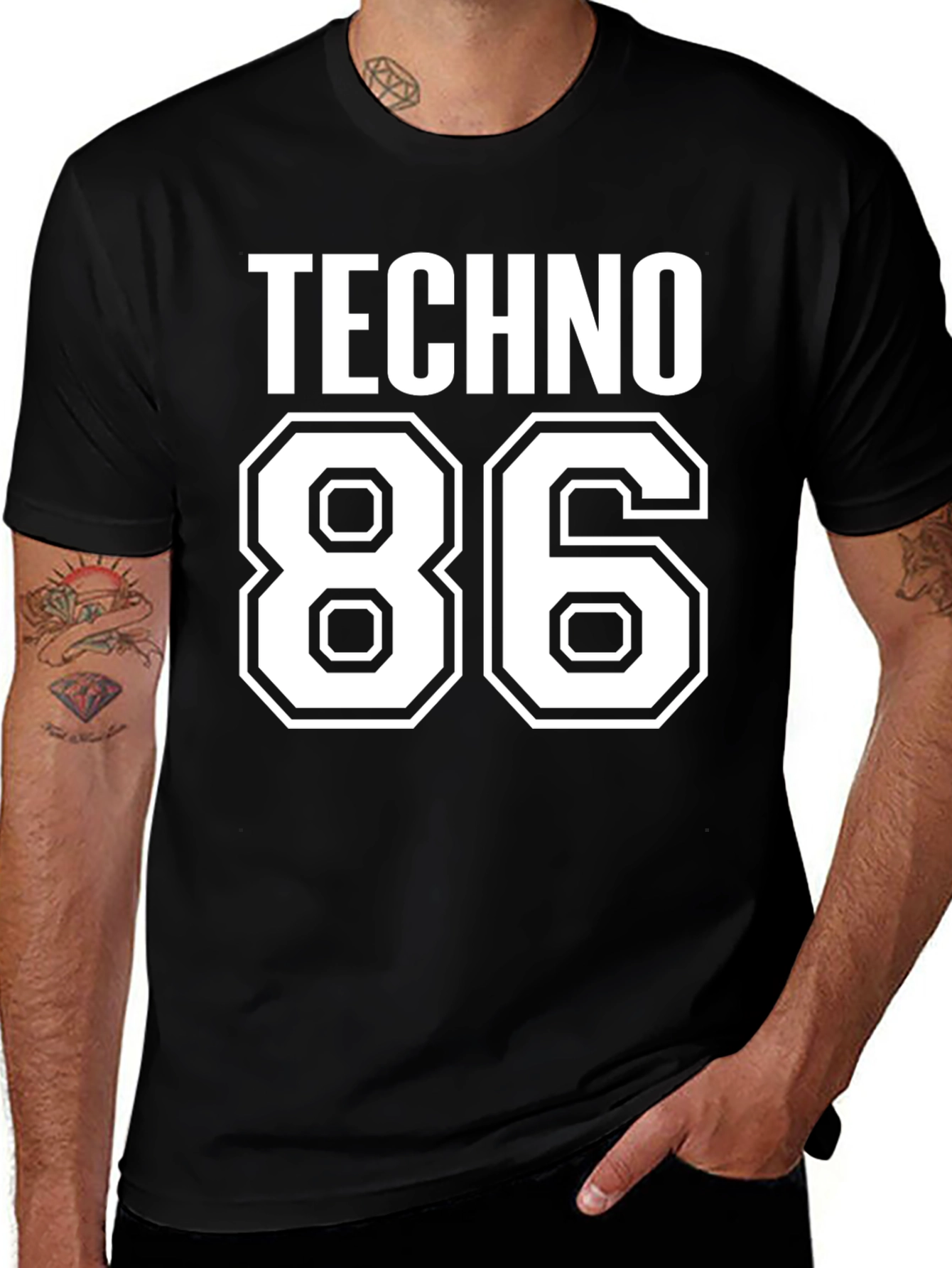 Variant 4 of Techno 86 Graphic T-Shirt - Black