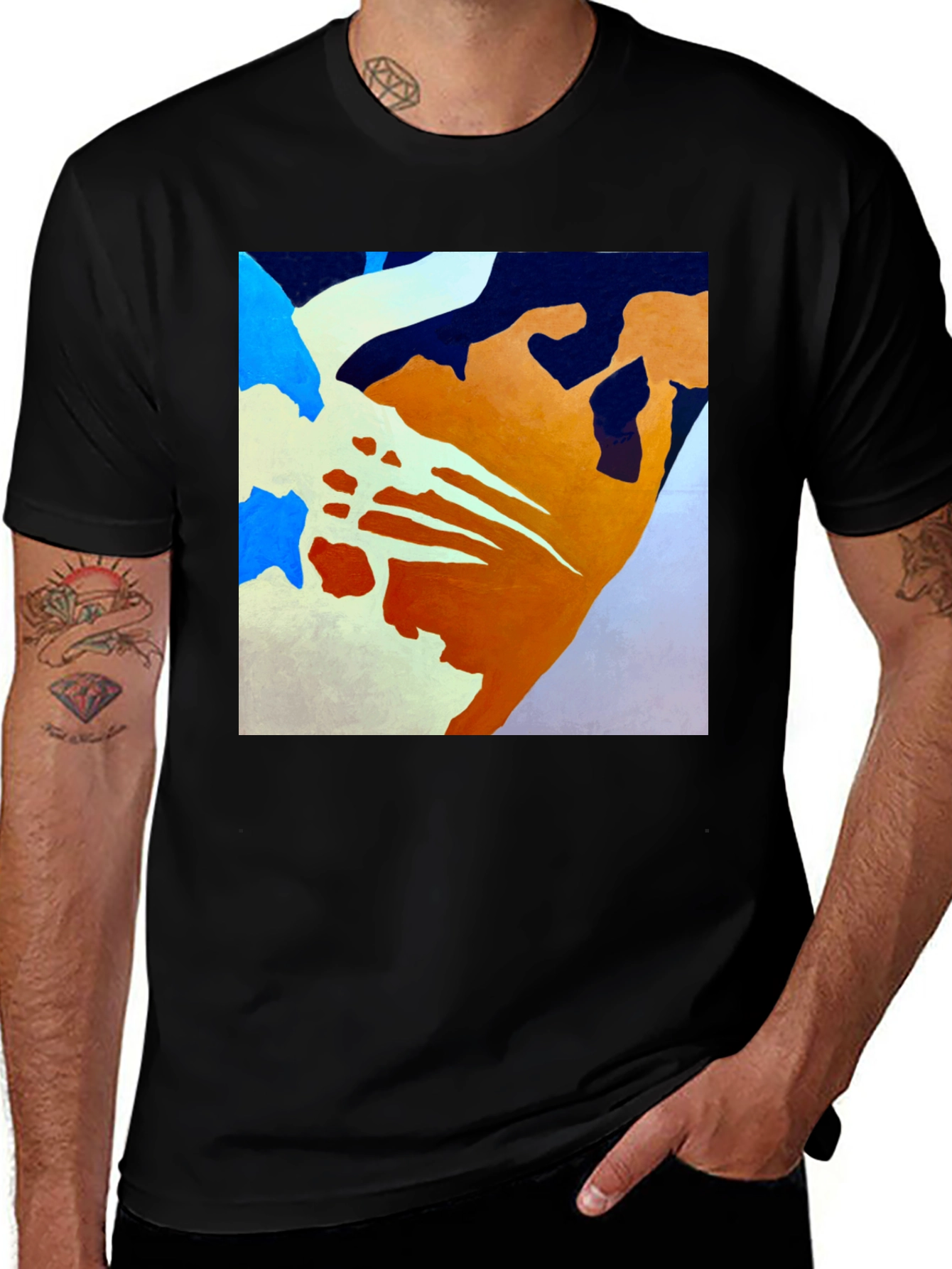 Variant 12 of Abstract Art Graphic Tee - Modern Casual Shirt