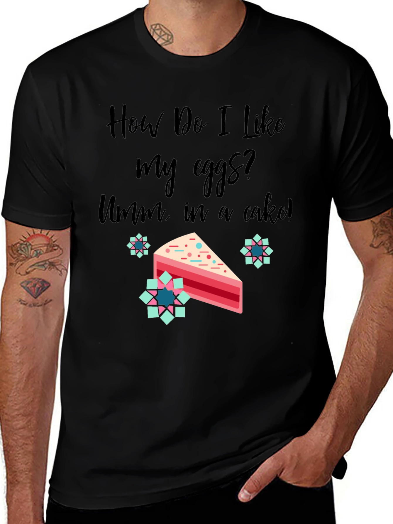 Variant 27 of Egg Cake T-Shirt - Funny Novelty Foodie Tee