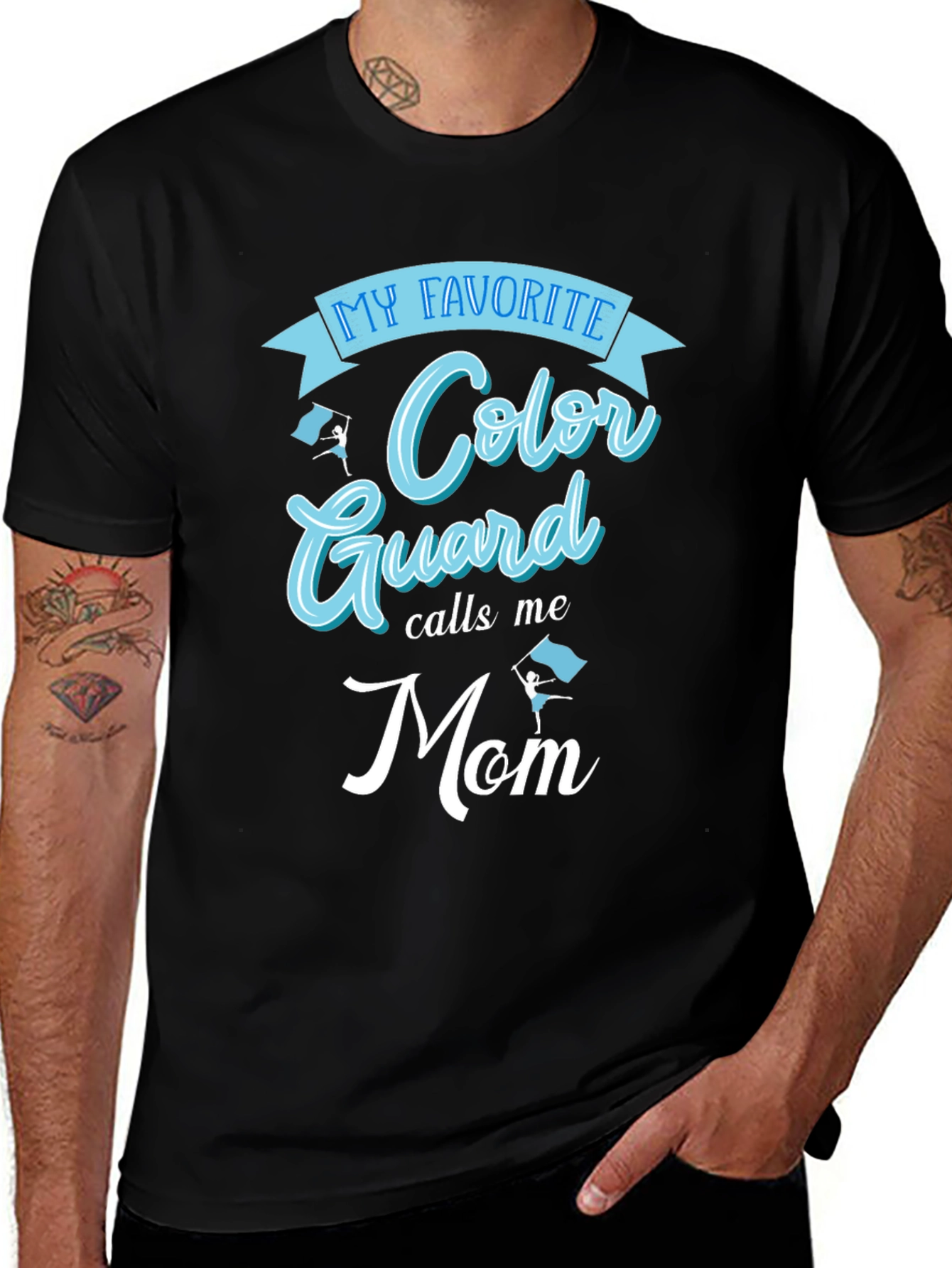Variant 21 of Color Guard Mom Tee - Show Your Support!
