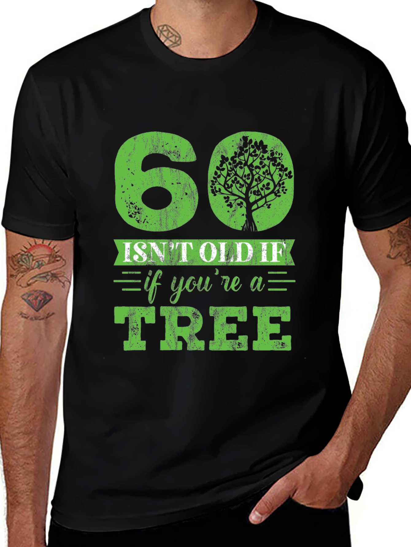 Variant 16 of Funny 60th Birthday Tree Graphic Tee