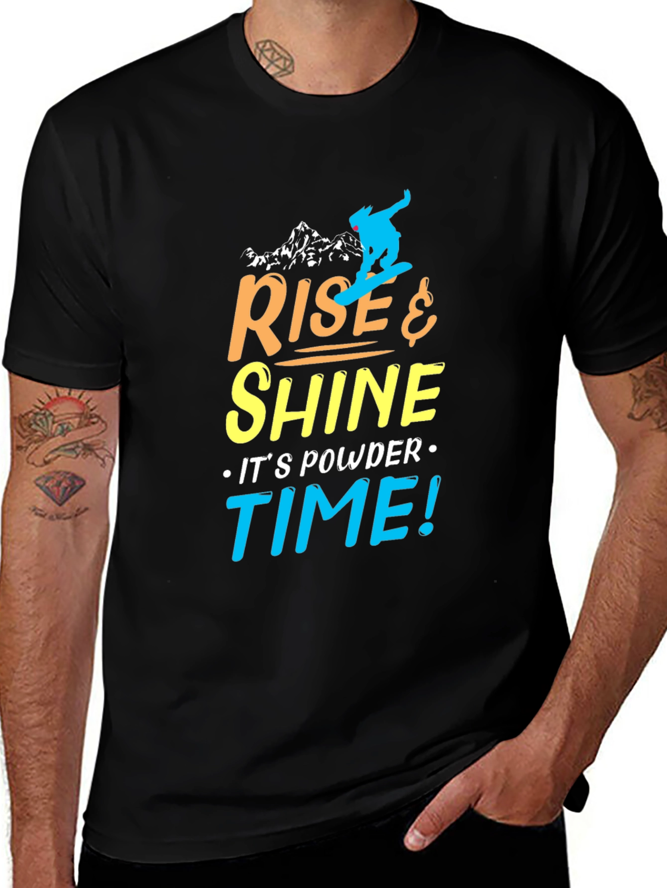 Variant 12 of Rise & Shine Powder Time Graphic T-Shirt