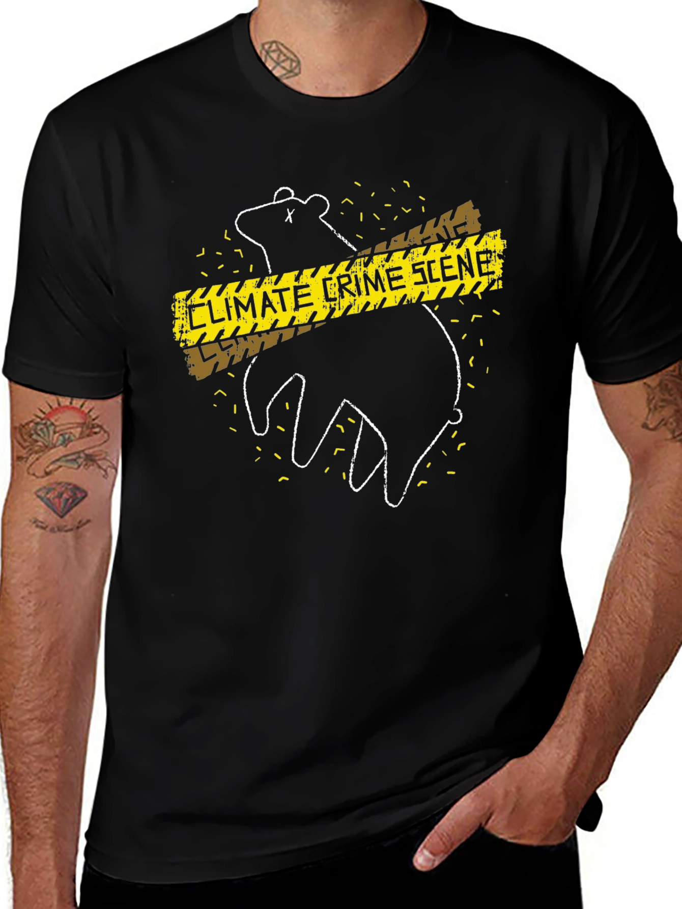 Variant 9 of Climate Crime Scene Bear Graphic Tee