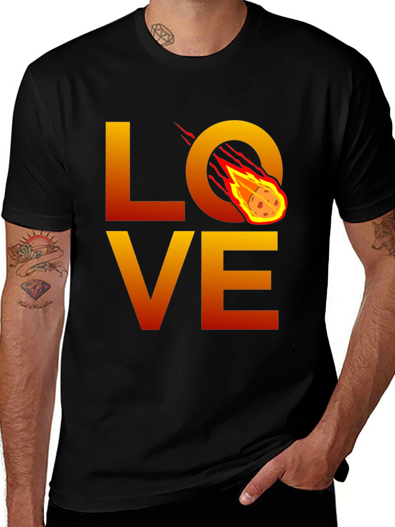 Love Meteor Strike Graphic Tee - Trendy Men's T-Shirt