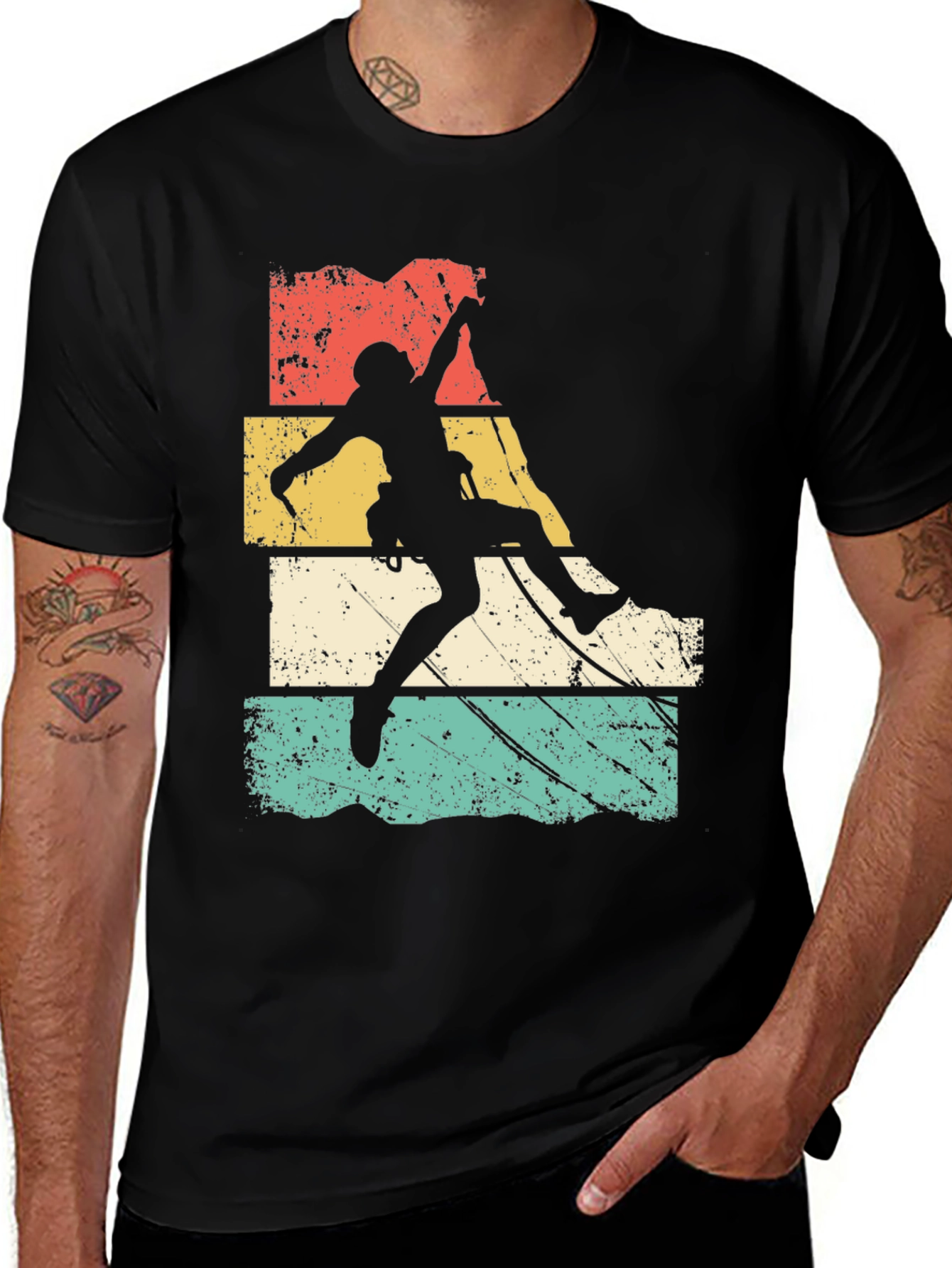 Variant 21 of Vintage Rock Climbing T-Shirt for Adventurers