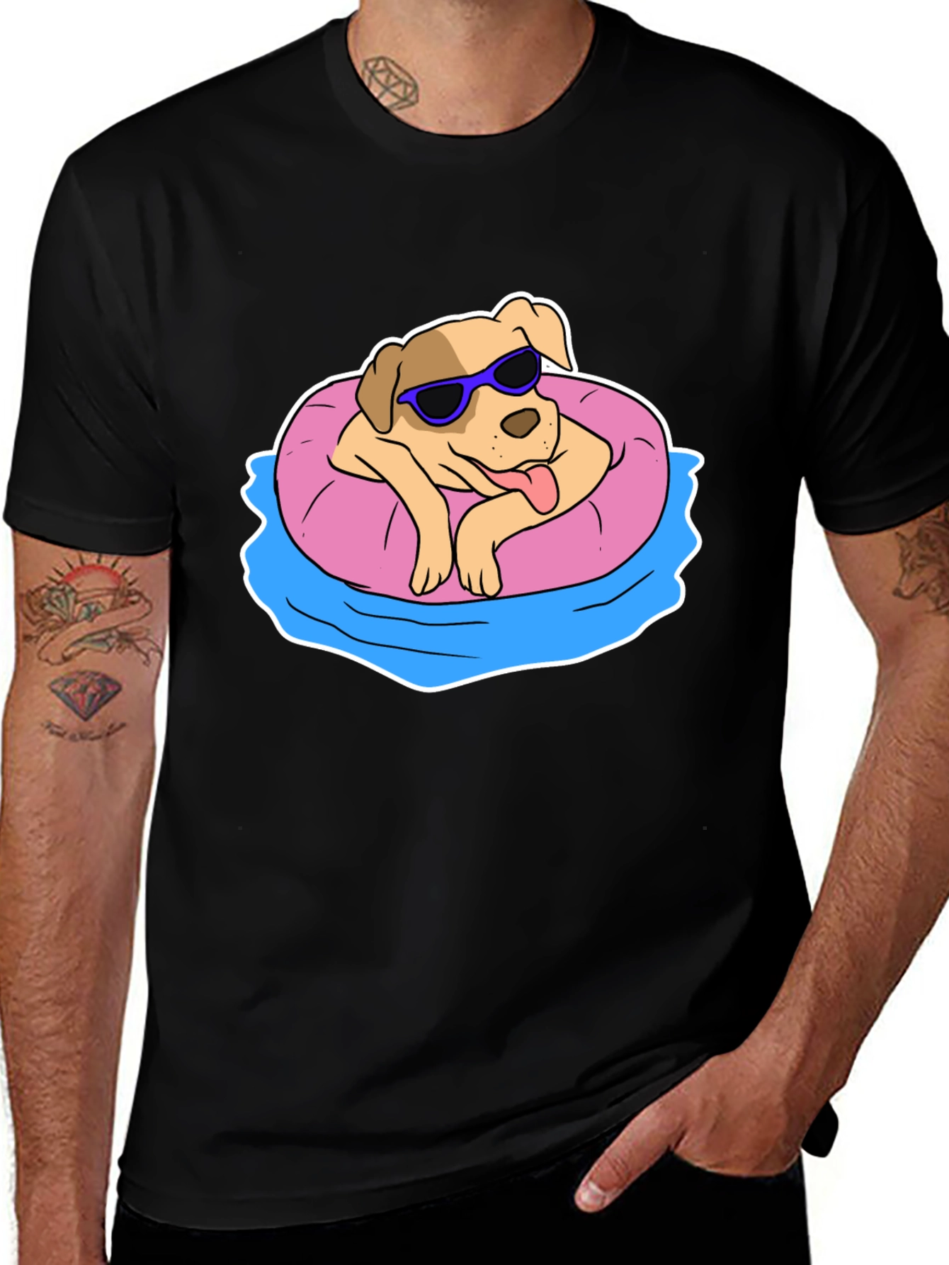 Variant 15 of Dog Inflatable Pool Float T-Shirt