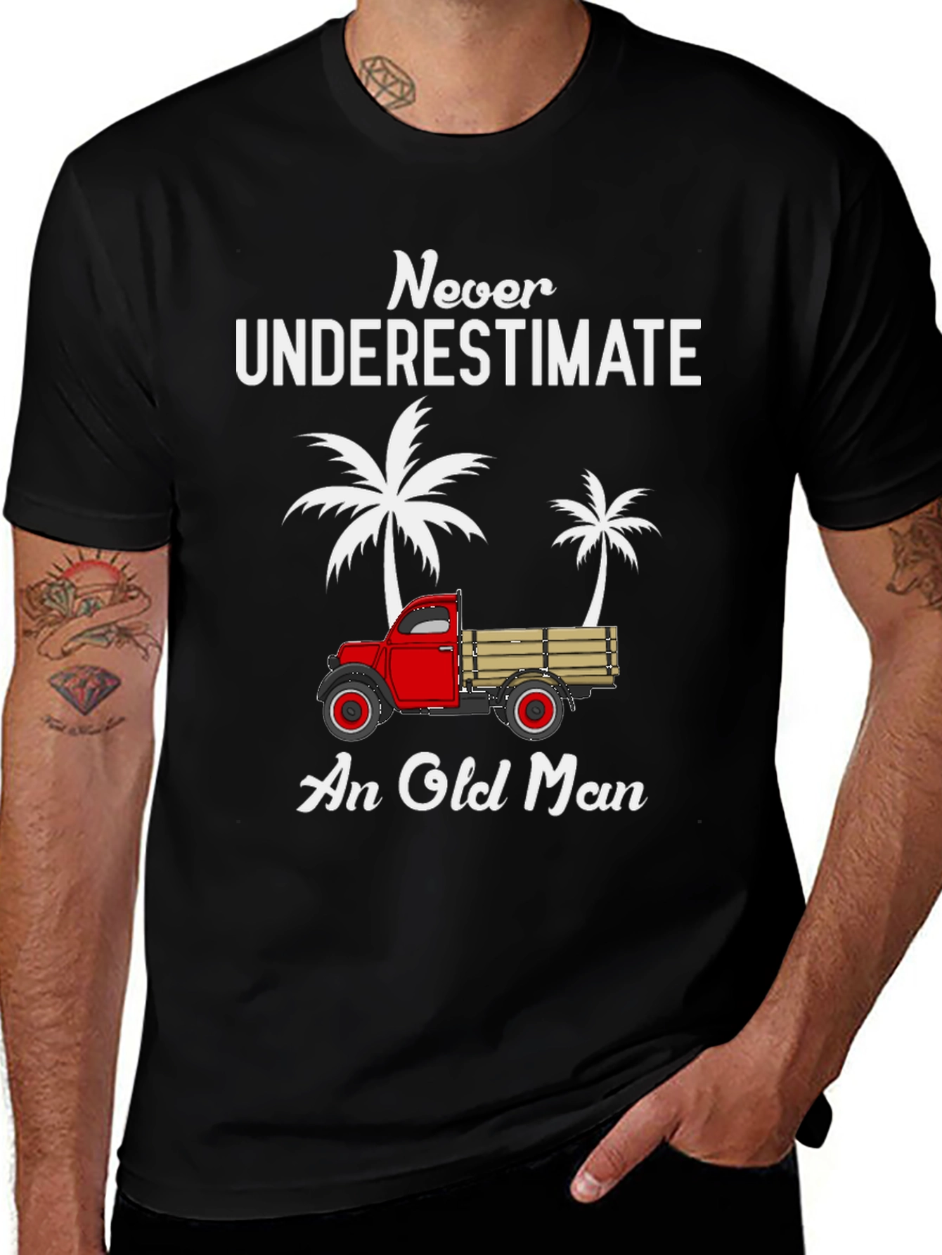 Variant 10 of Never Underestimate Old Man Truck T-Shirt