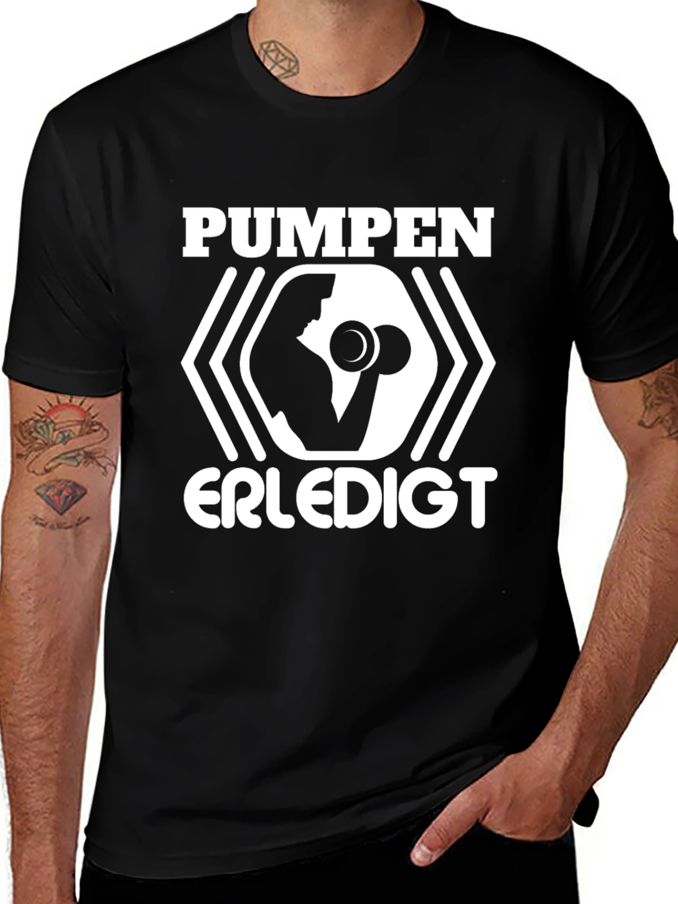 Variant 22 of PUMPEN ERLEDIGT Black T-Shirt