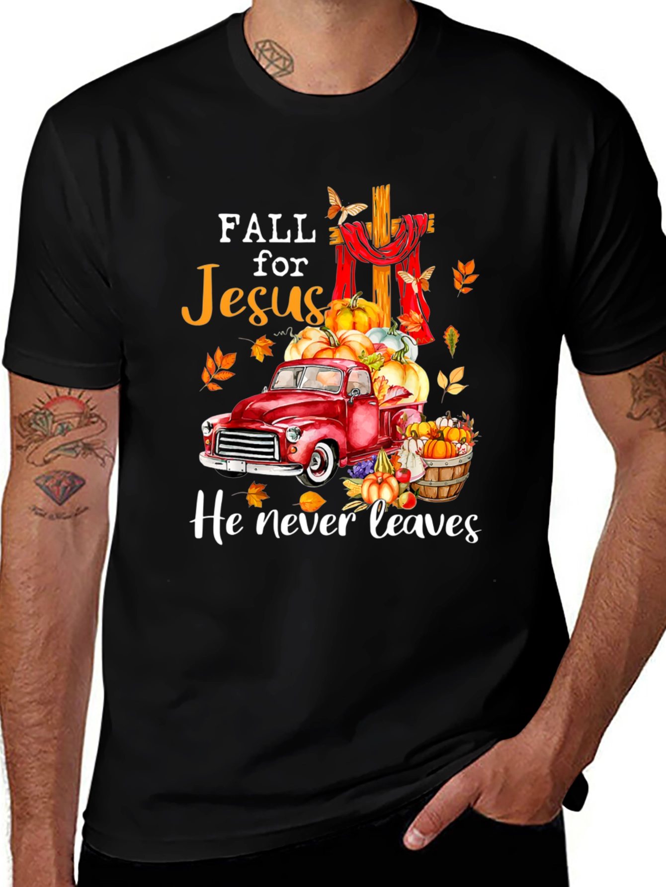 Fall for Jesus Christian Truck T-Shirt