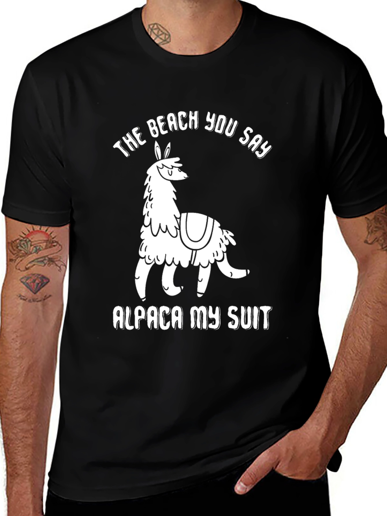 Variant 12 of Alpaca My Suit Graphic T-Shirt