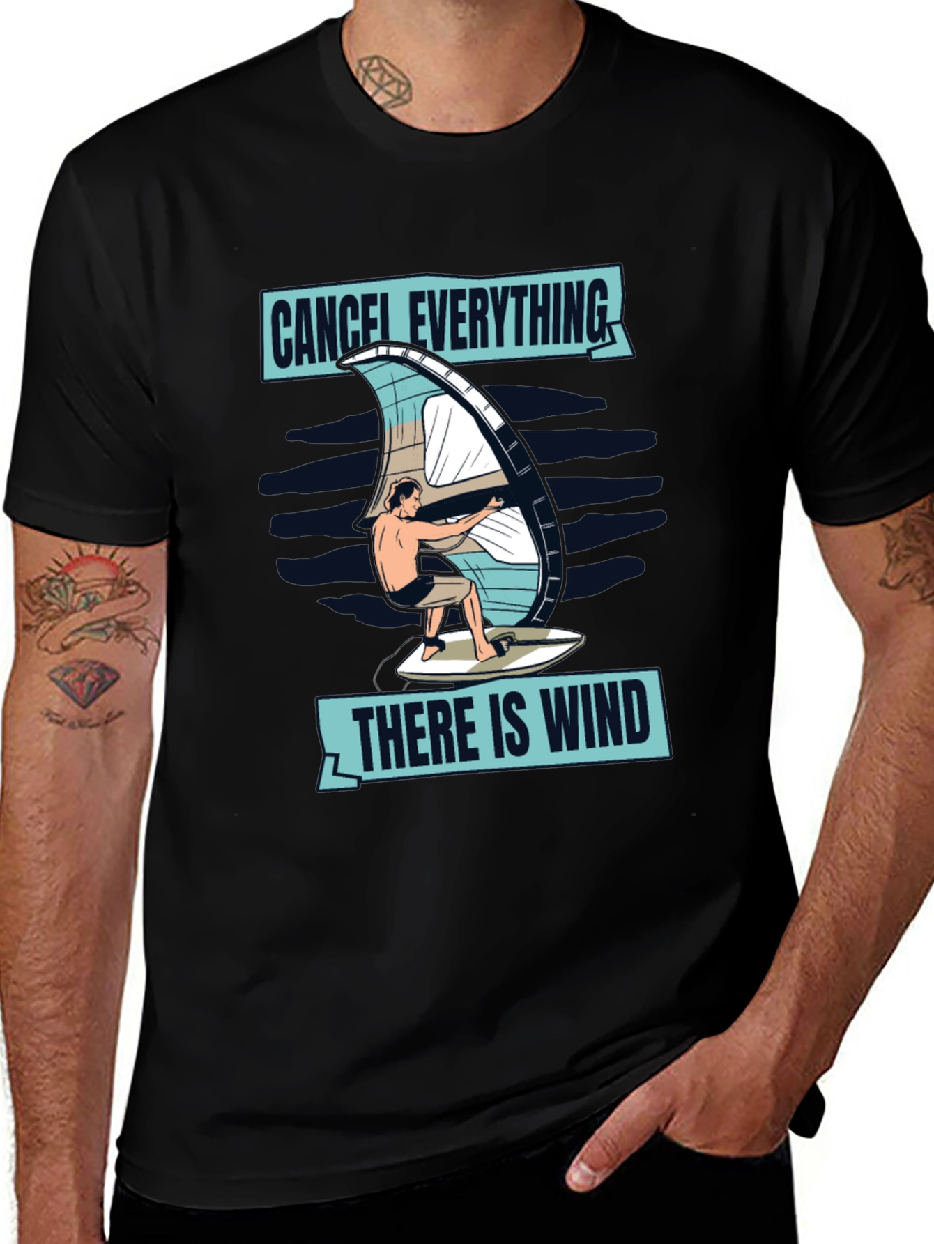 Variant 3 of Cancel Everything Windsurfing T-Shirt
