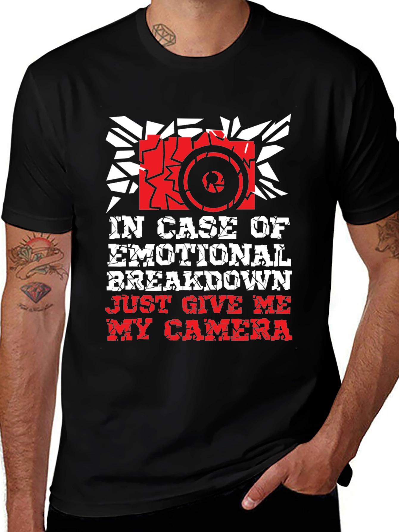 Variant 4 of Emotional Breakdown Camera T-Shirt