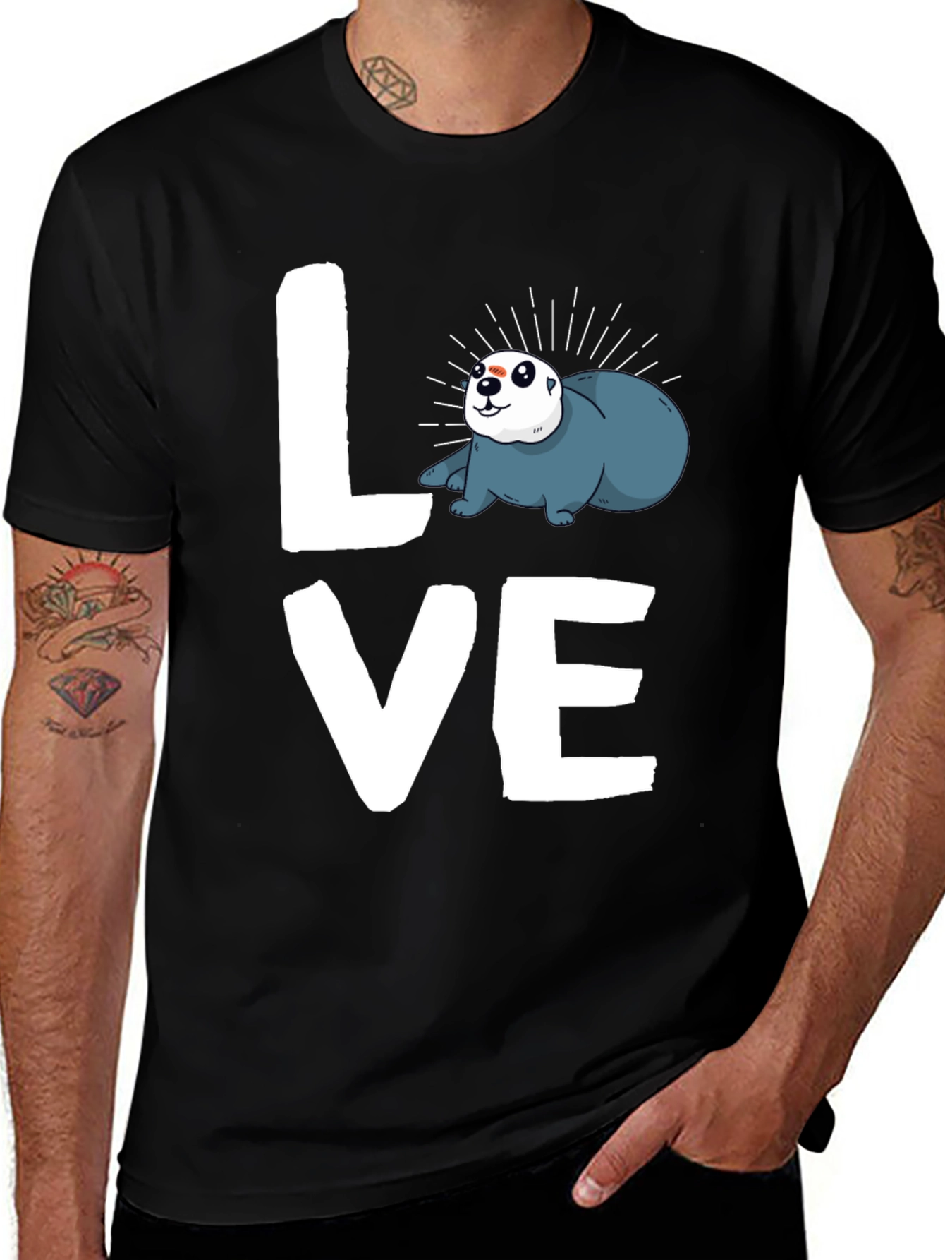 Variant 12 of Otter Love Graphic T-Shirt - Cute Animal Tee