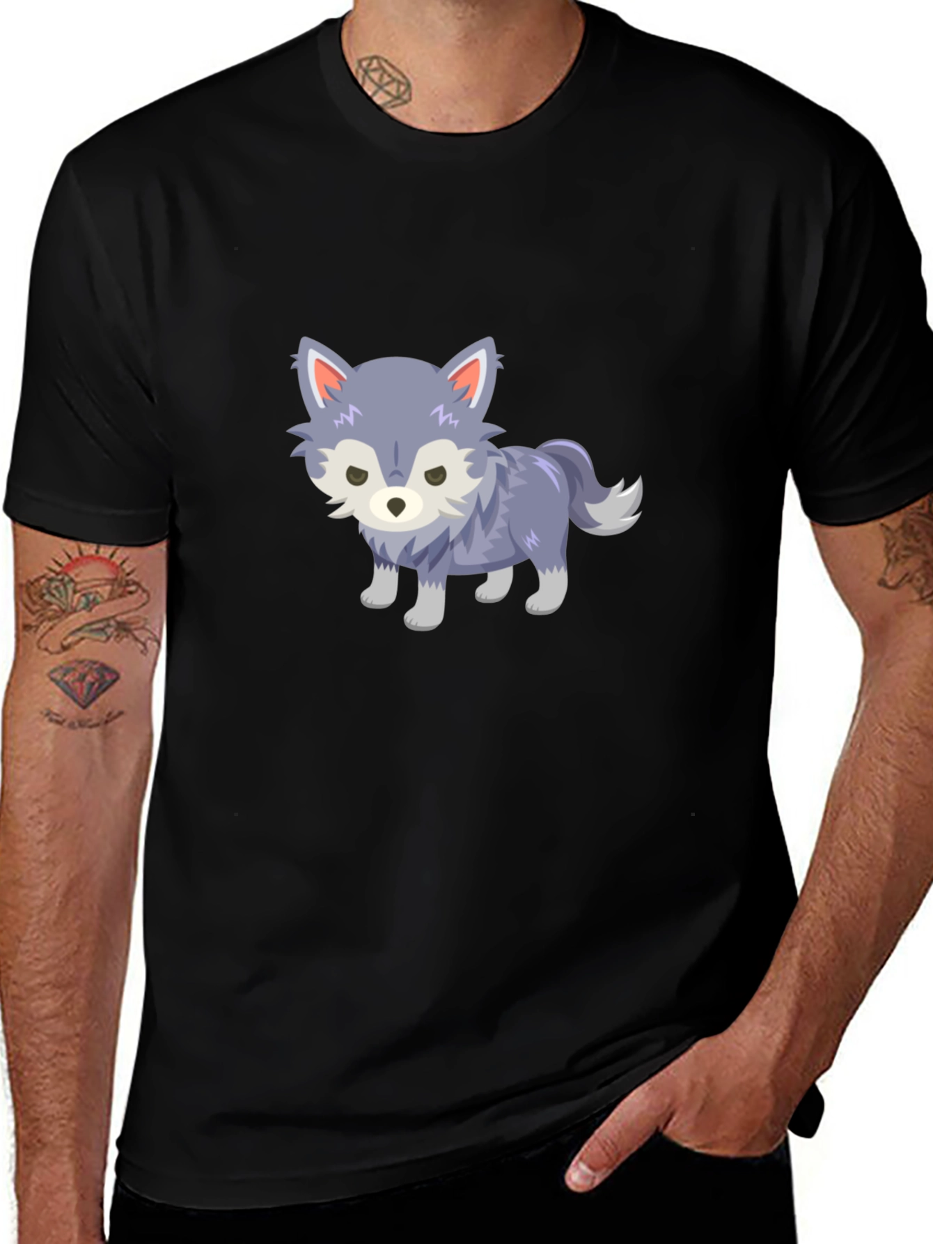 Variant 10 of Cute Wolf Graphic T-Shirt - Soft Cotton Tee