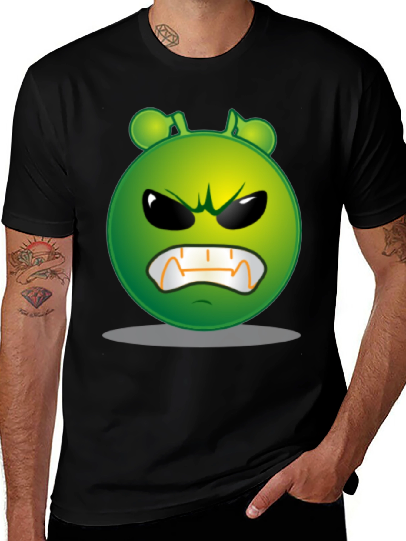 Variant 27 of Angry Green Monster Graphic T-Shirt
