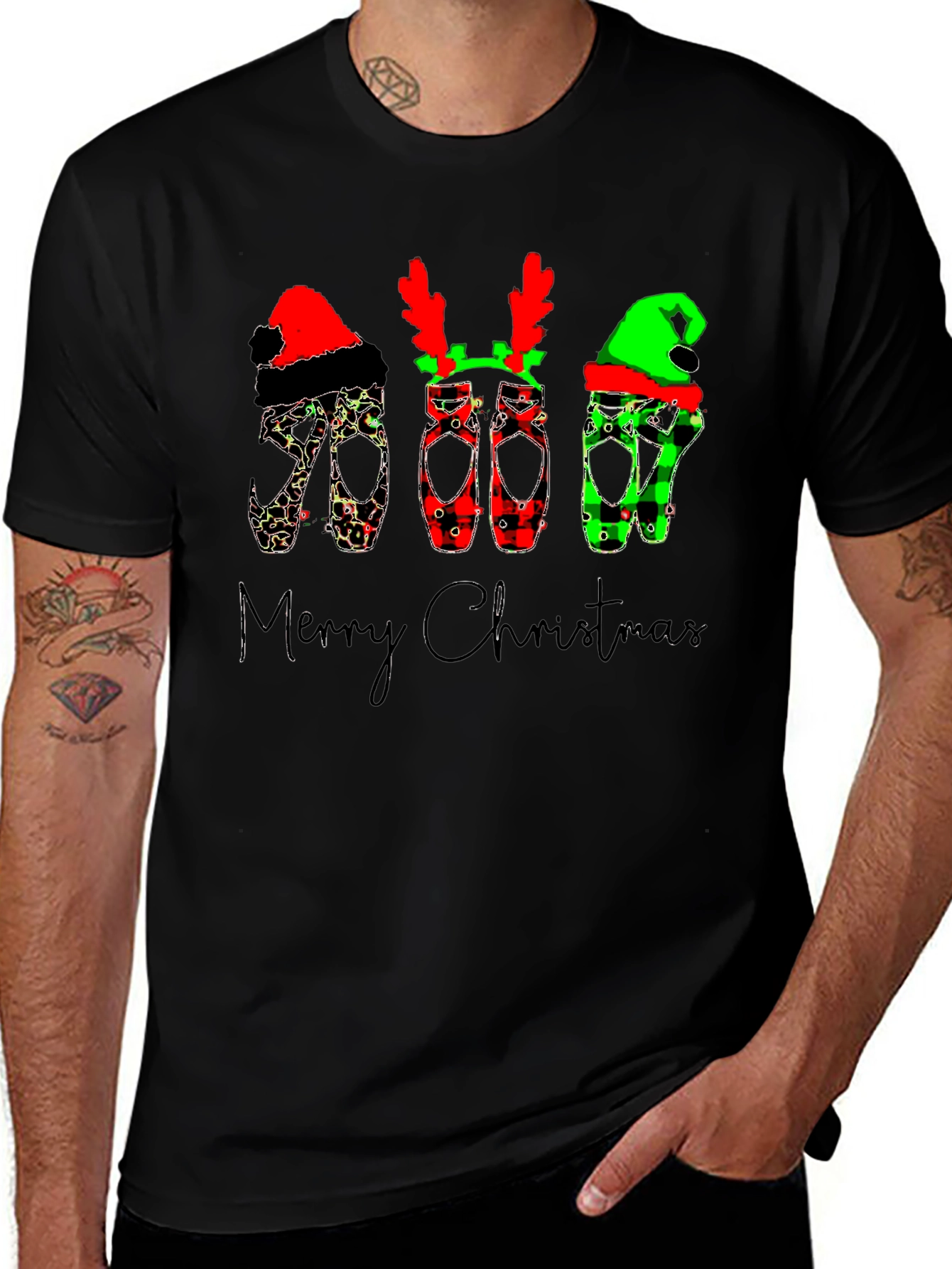 Christmas Ballet Pointe Shoes T-Shirt