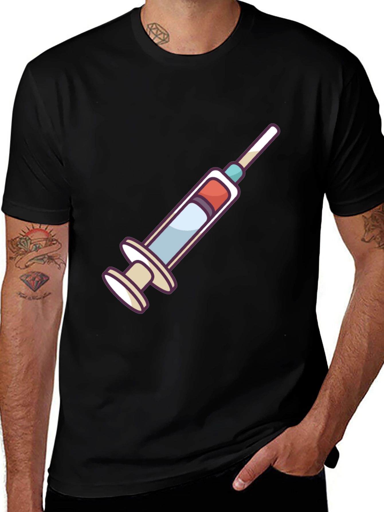 Variant 9 of Syringe Graphic Tee - Novelty Design