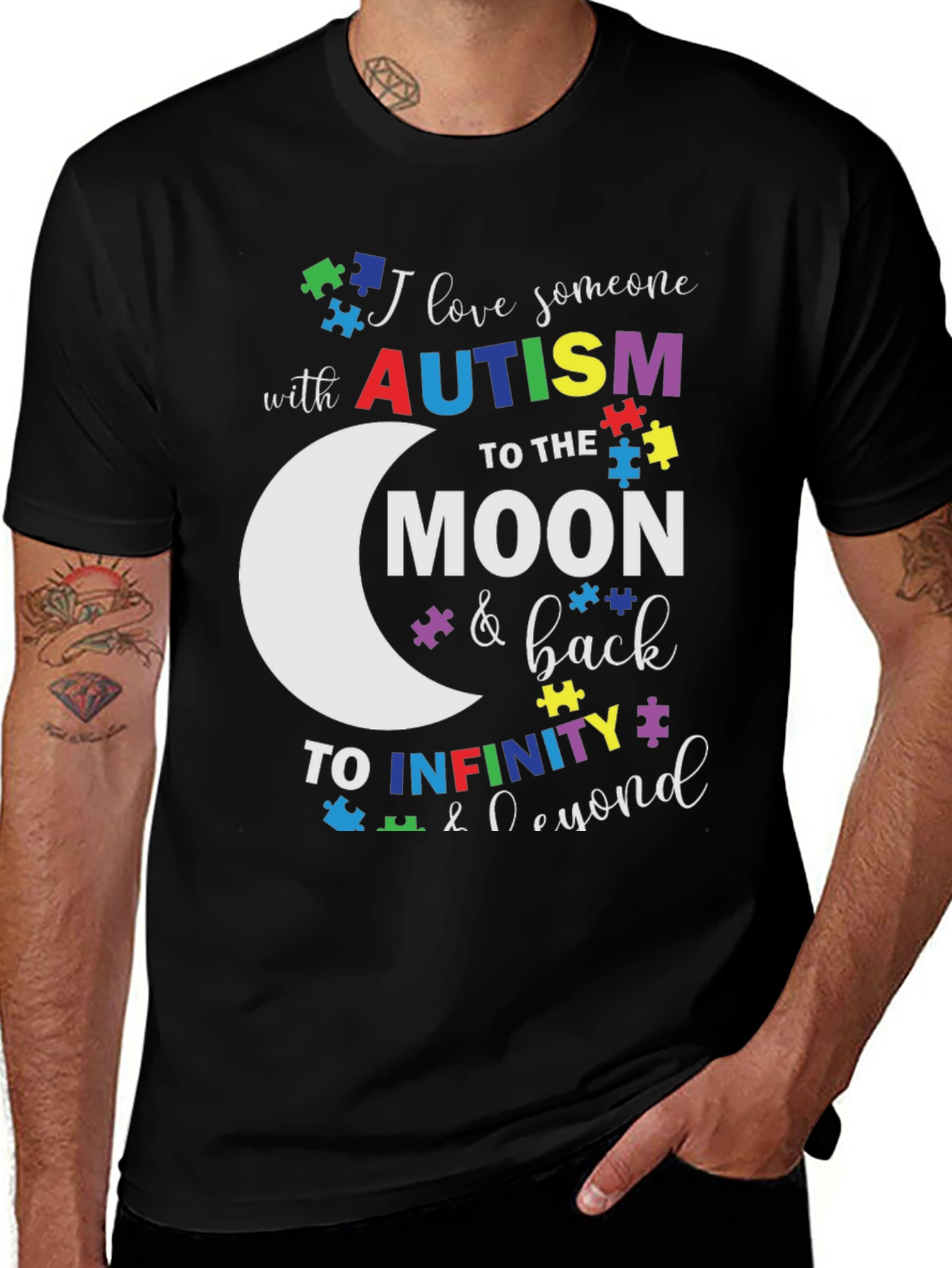 Variant 12 of Autism Awareness T-Shirt - "I Love Someone With Autism"