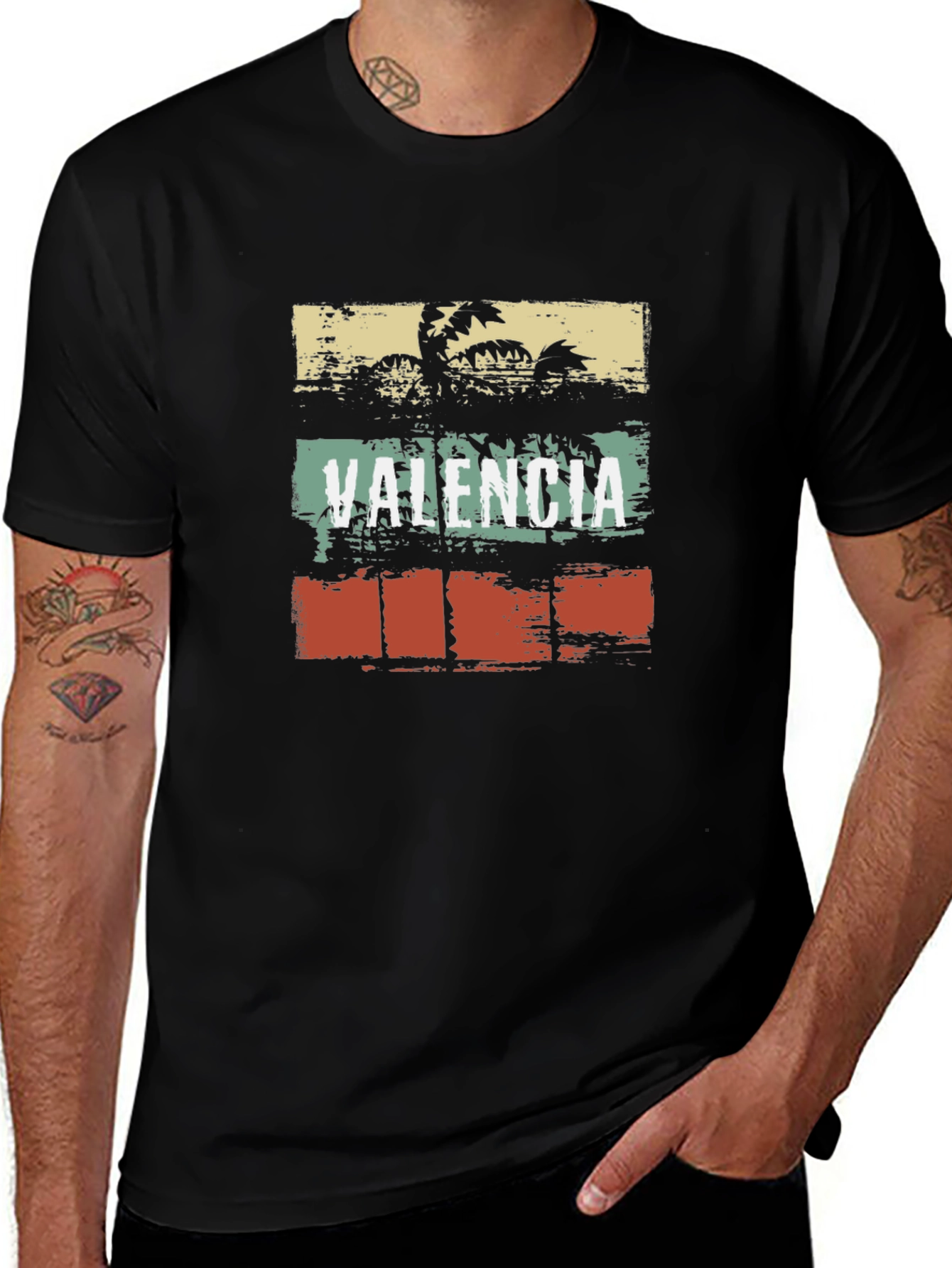 Valencia Palm Tree Retro Graphic T-Shirt