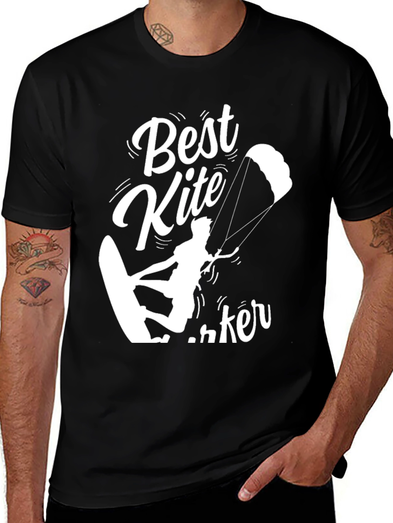 Variant 27 of Best Kite Surfer Black T-Shirt