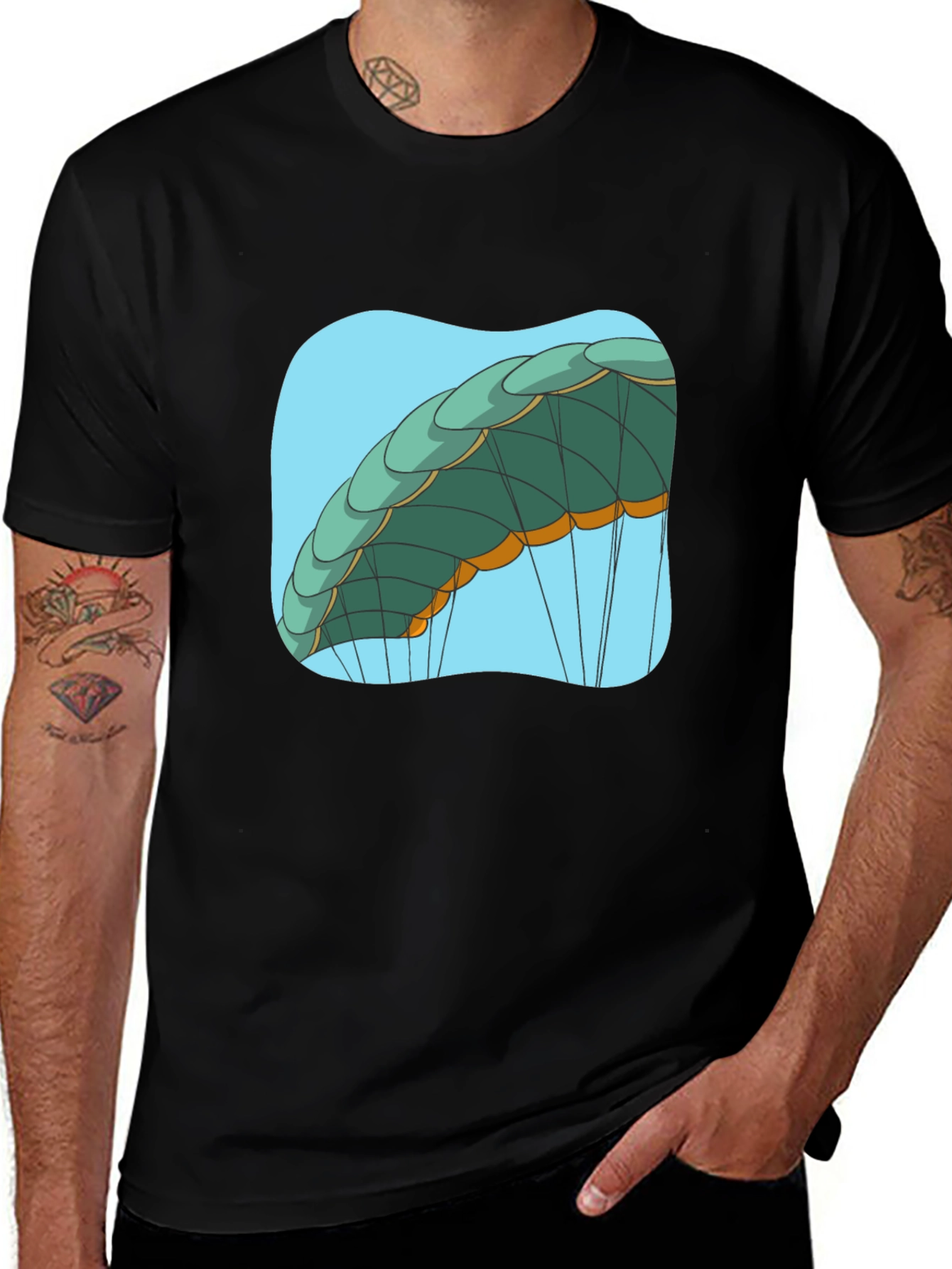 Parachute Graphic Tee - Skydiving Adventure Shirt